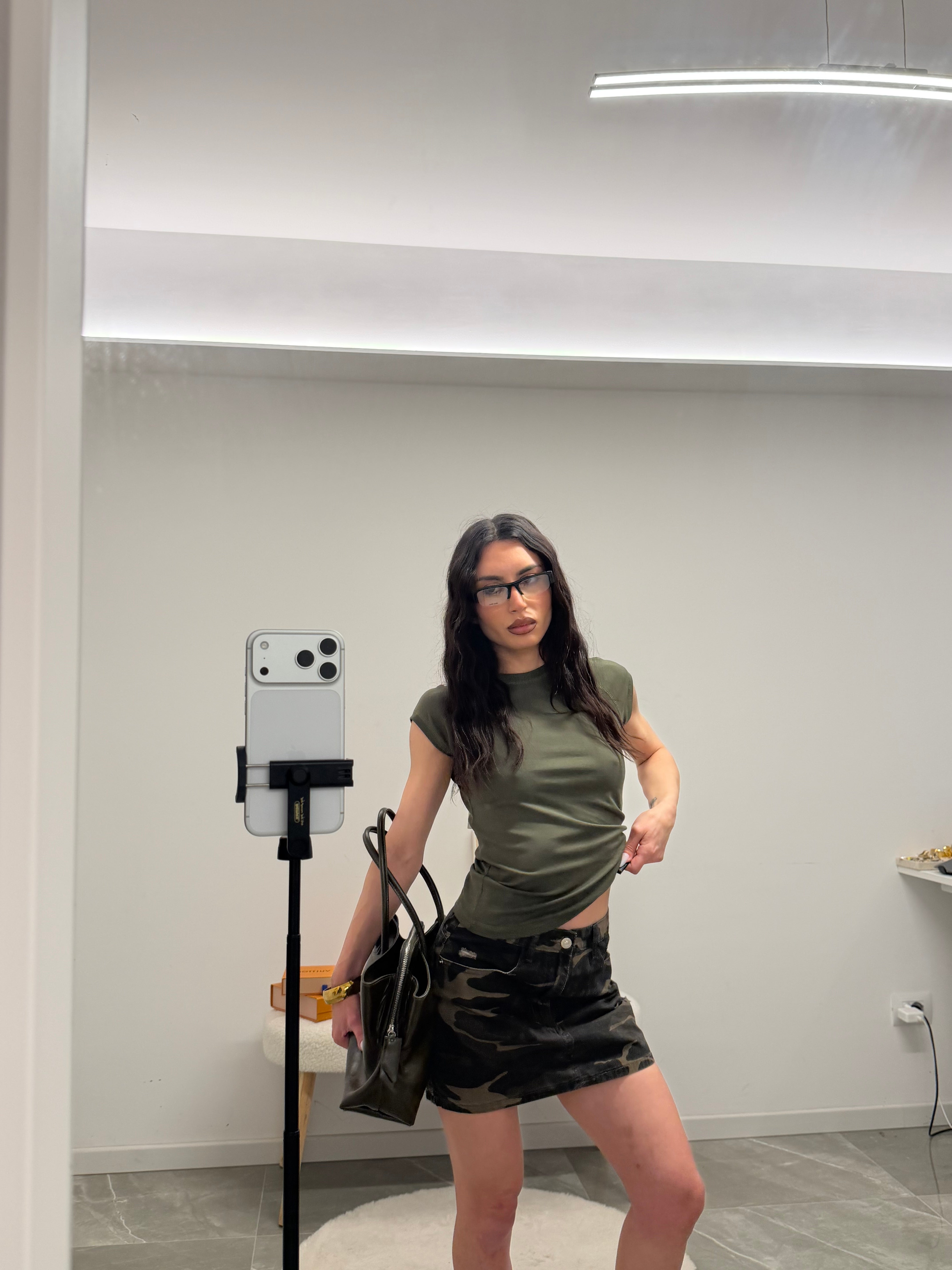 Gonna pantaloncino military