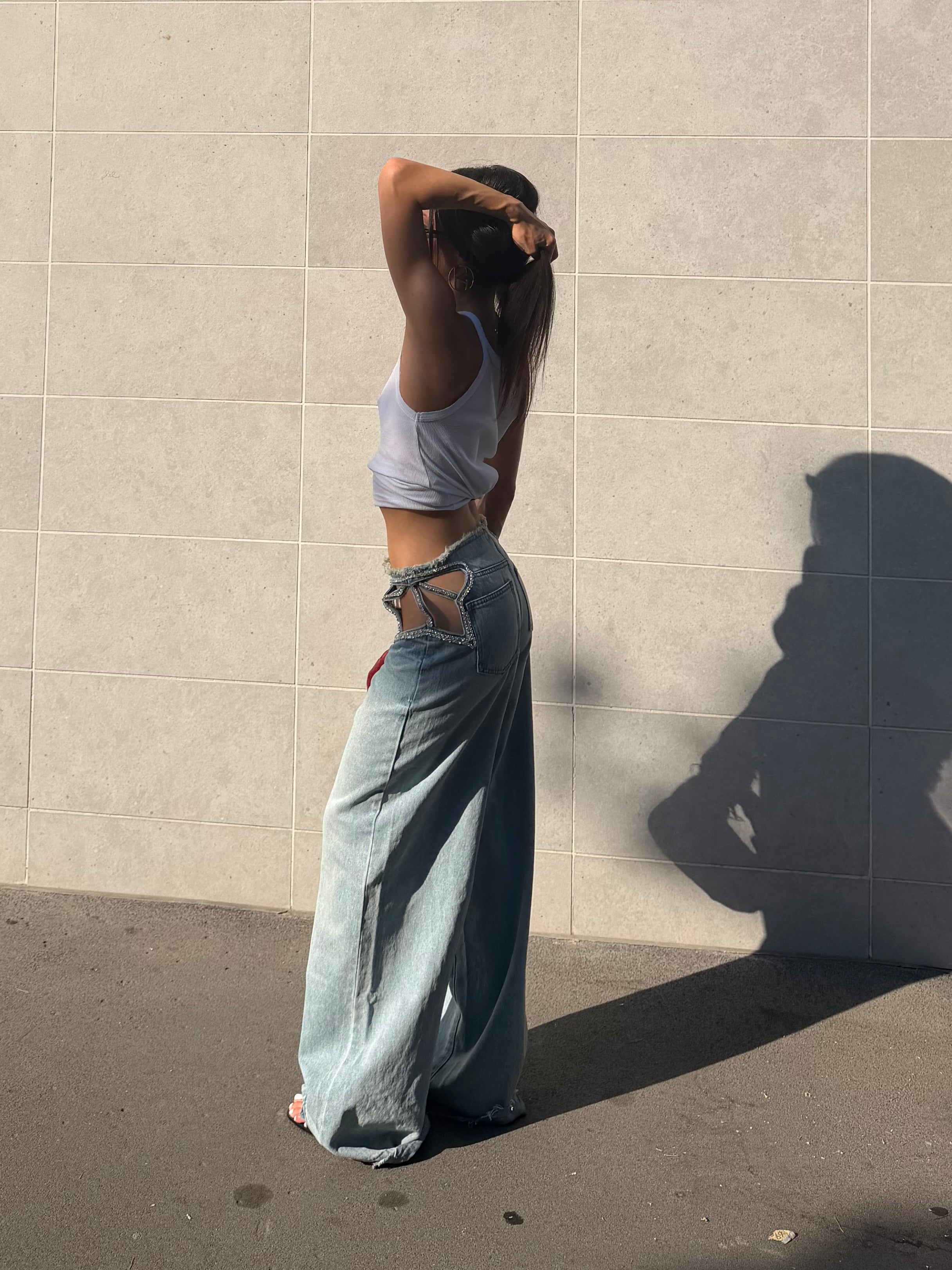 jeans denim butterfly