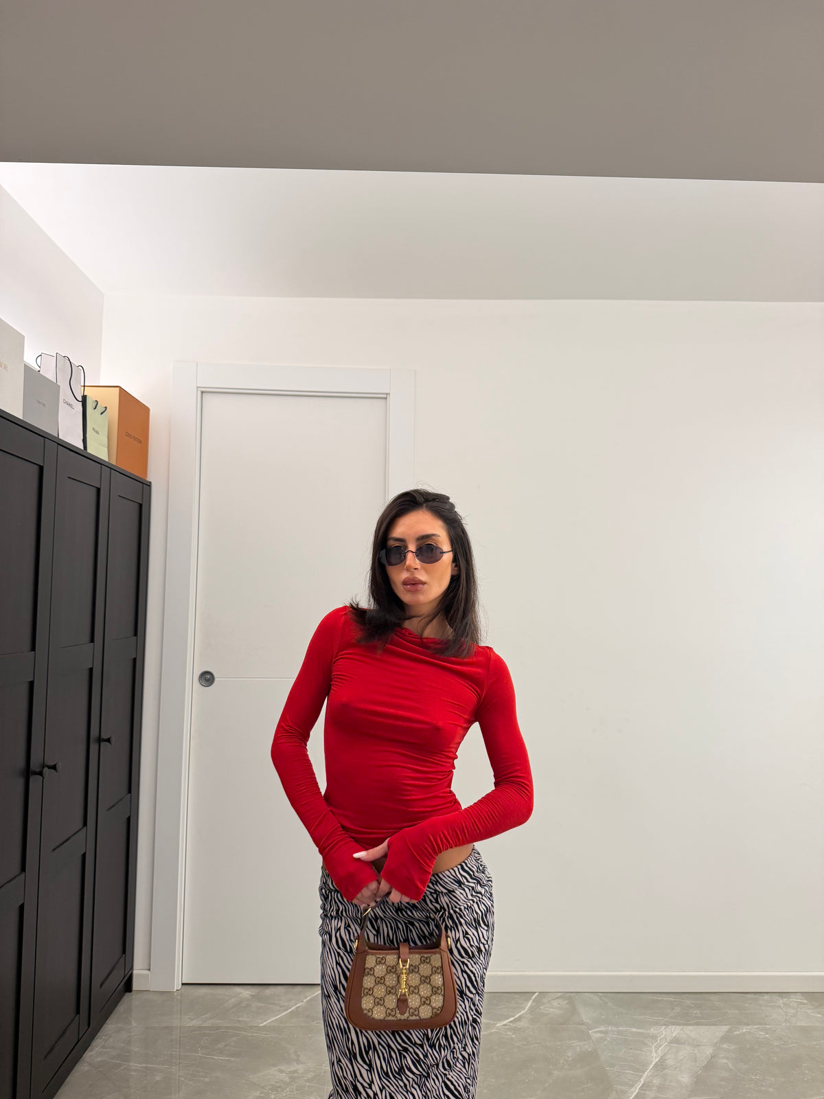 maglia cashmere red