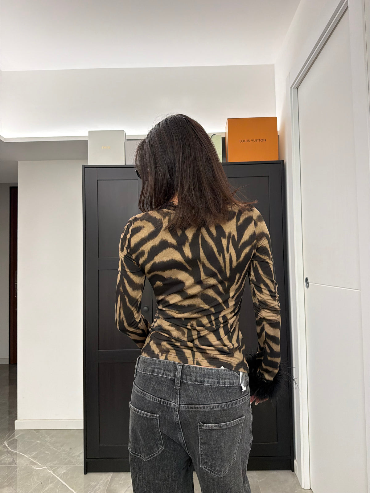 Animalier shirt plume