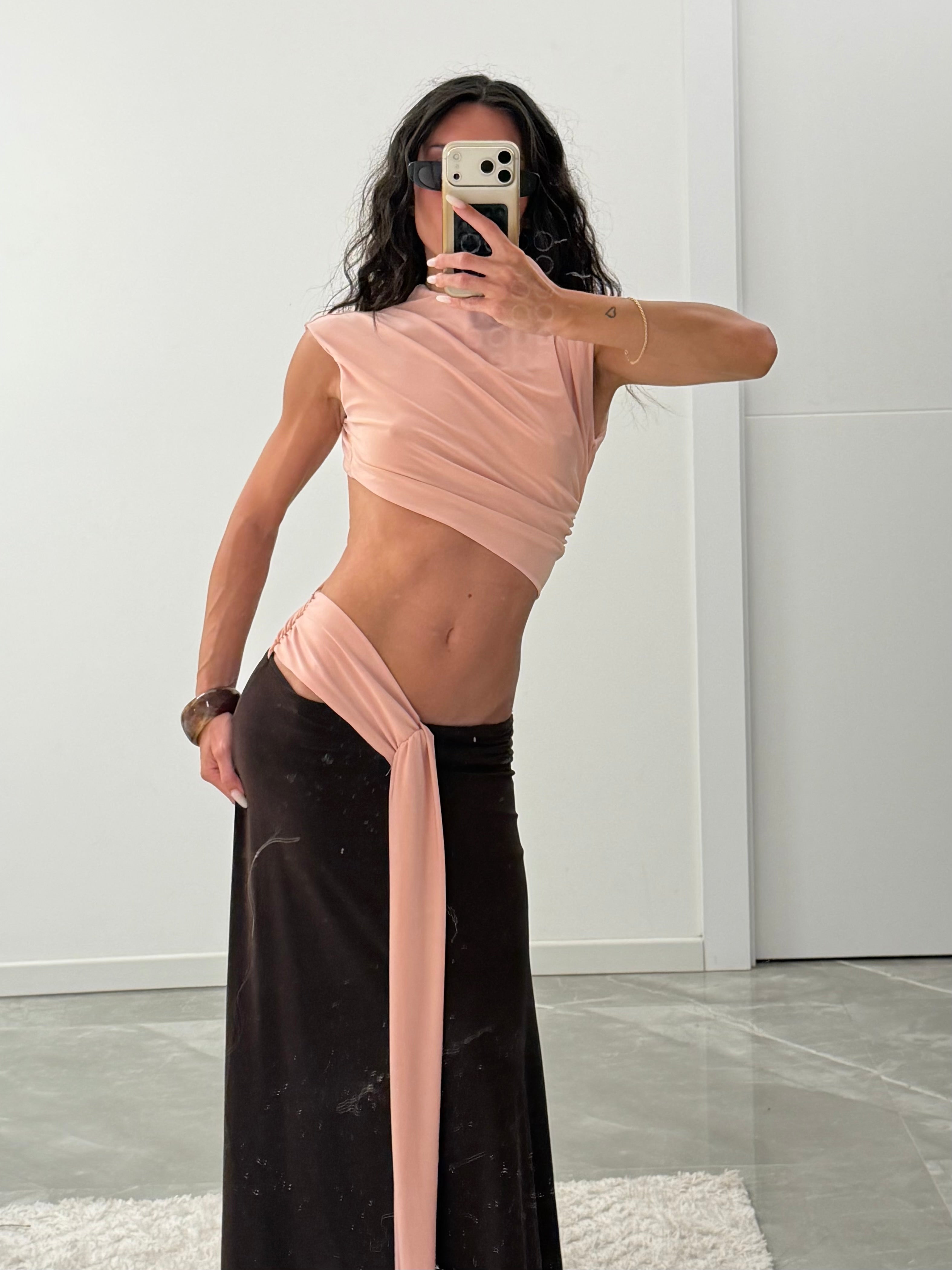 Asymmetric Cut-Out Maxi Dress