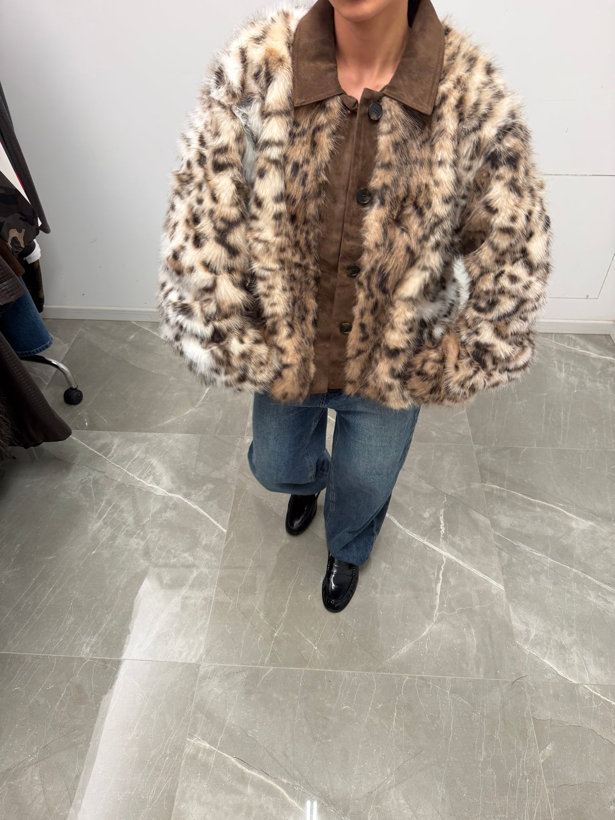 jacket in pelliccia animalier