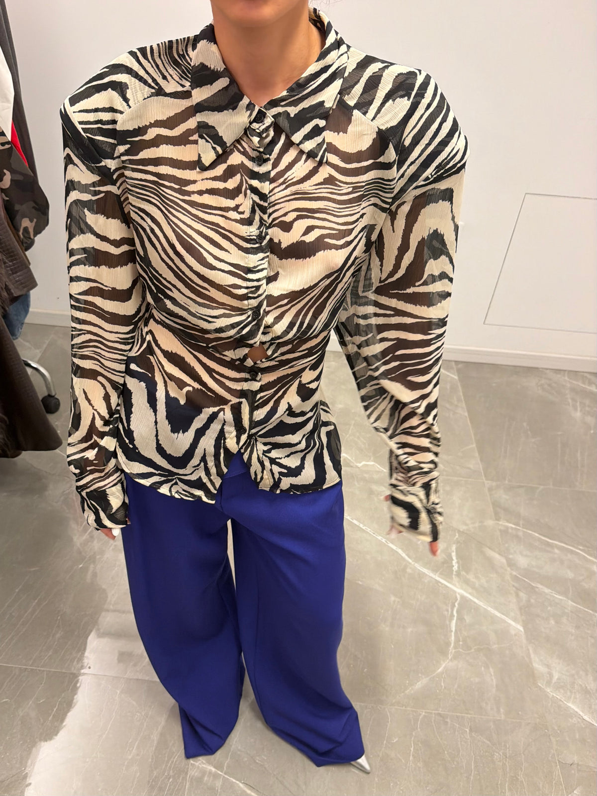 Camicia voile zebra