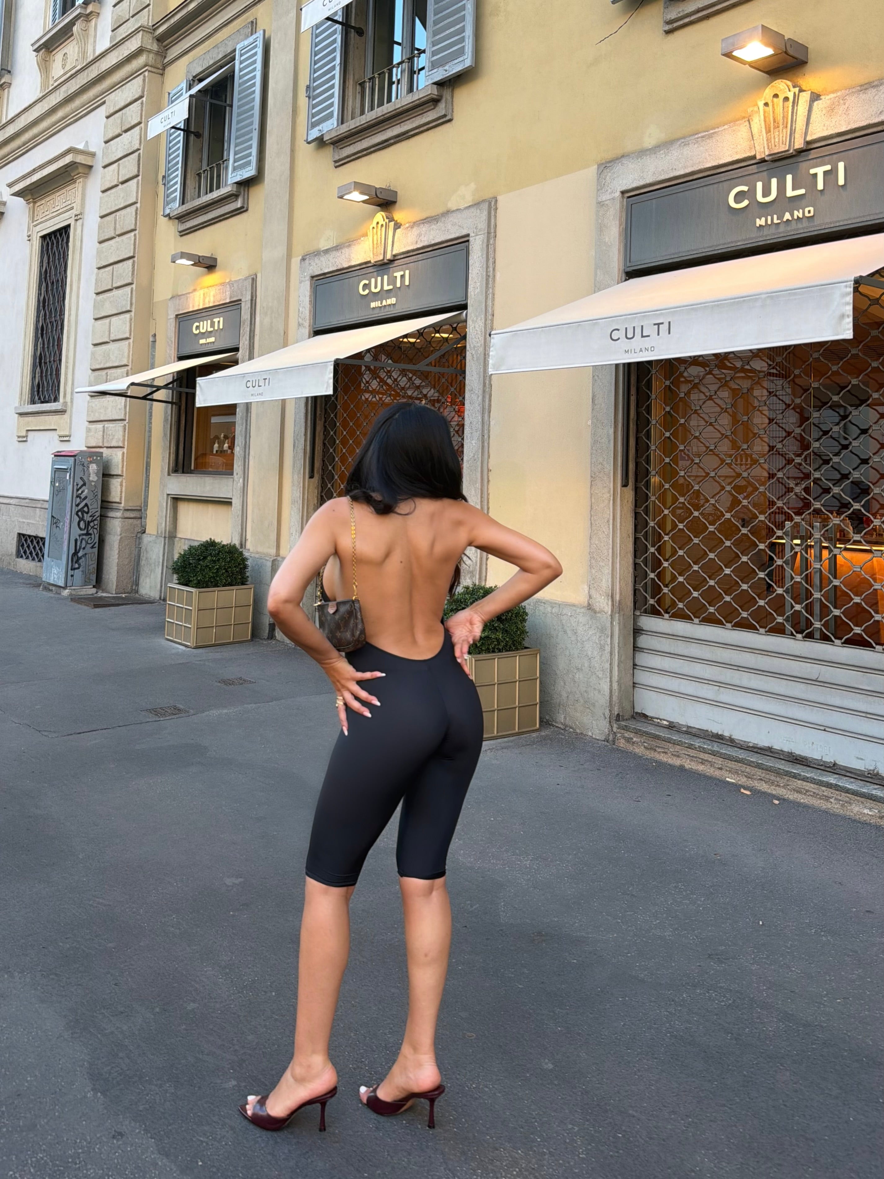 sculpt capri jumpsuit nero