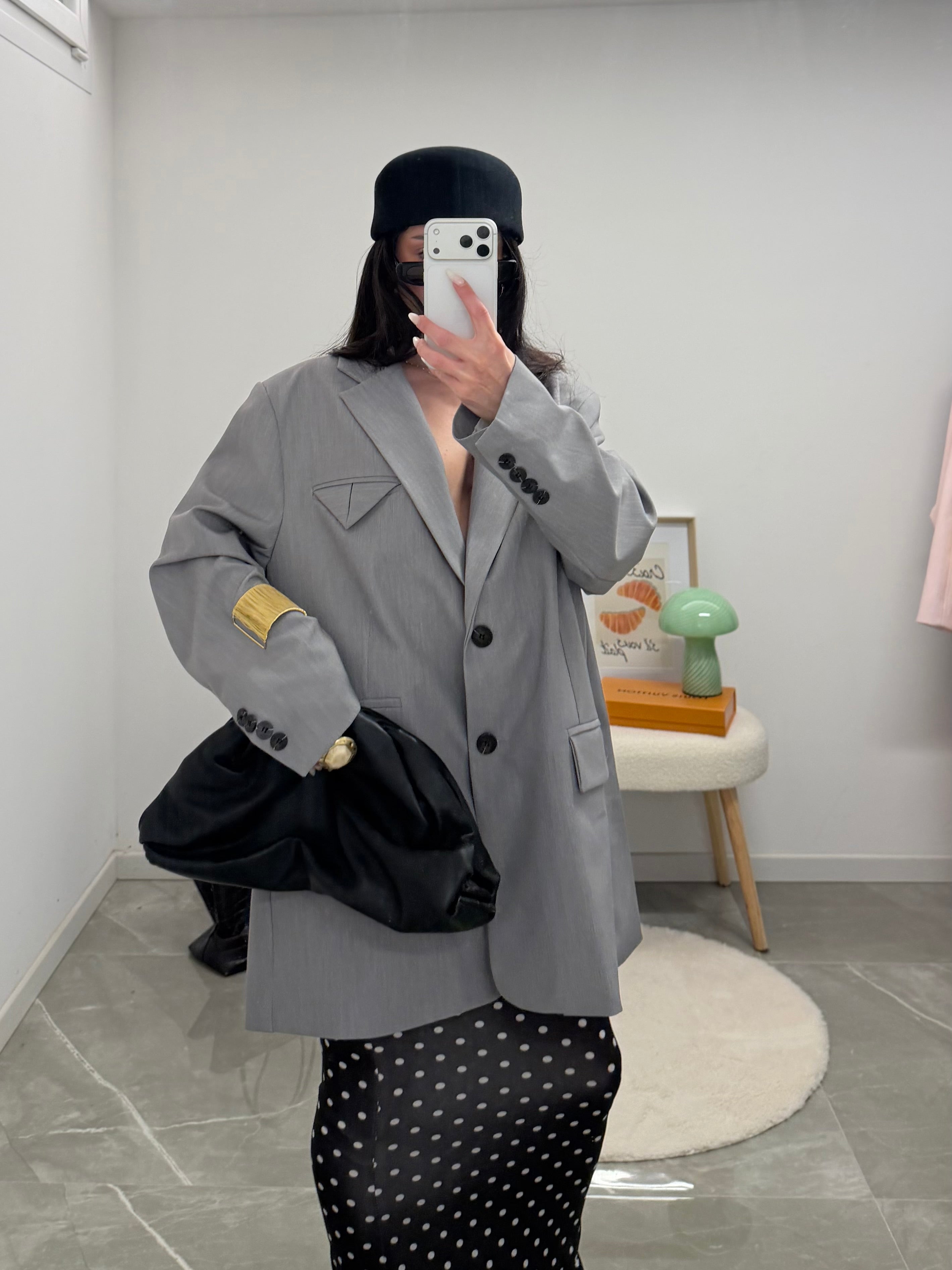 blazer oversize grey