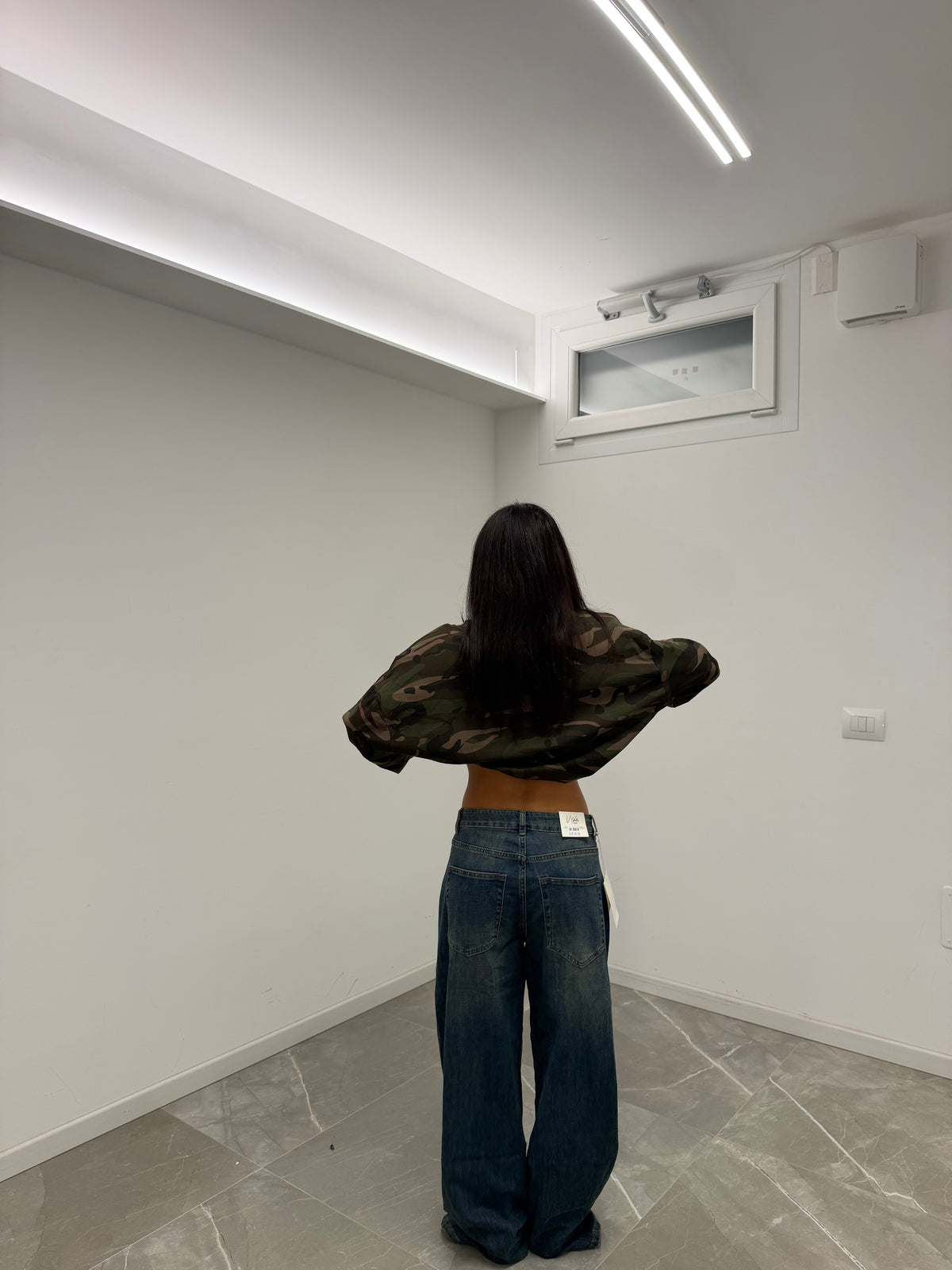 dark blue jeans baggy