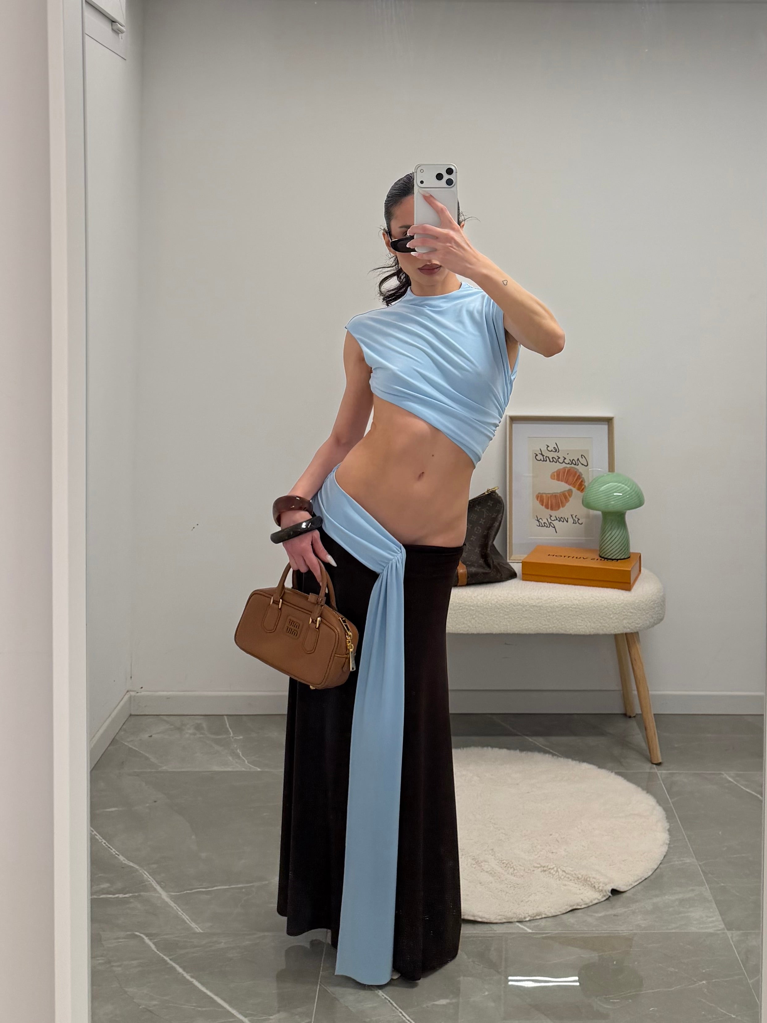 Asymmetric Cut-Out Maxi Dress