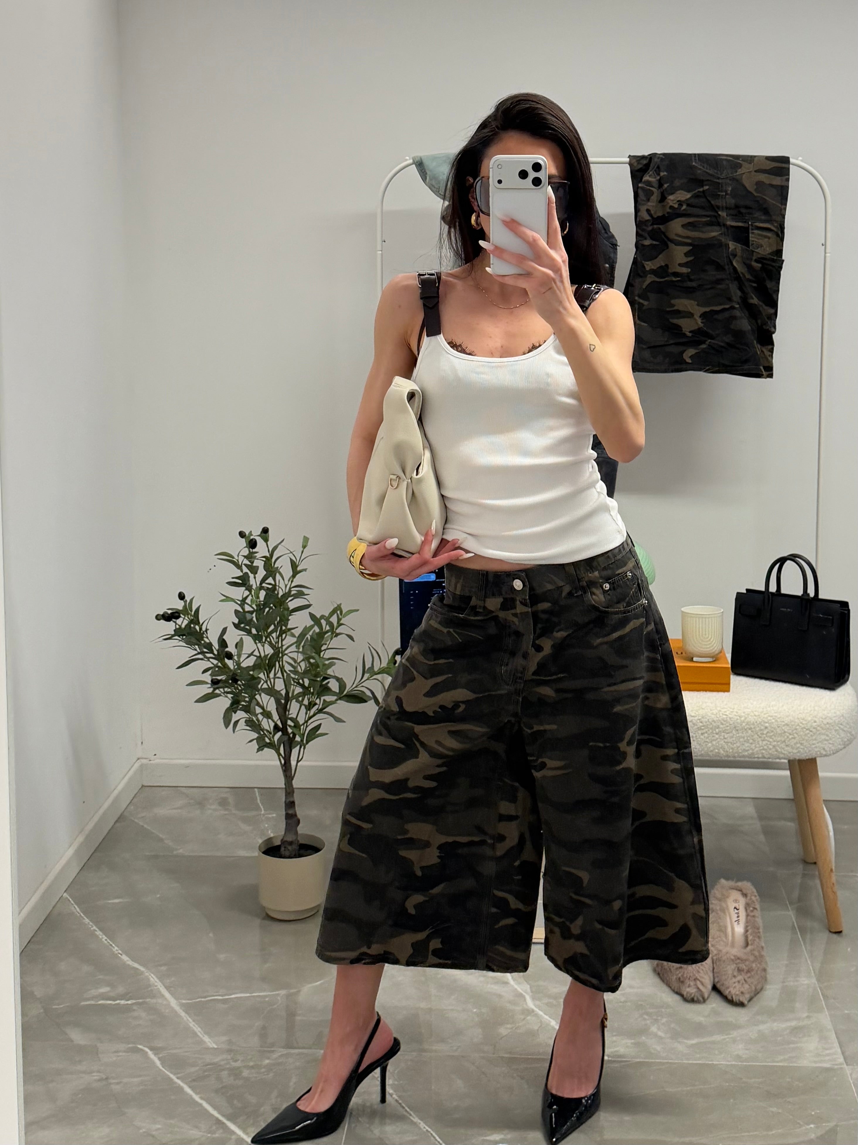 jorts camouflage oversized (military)