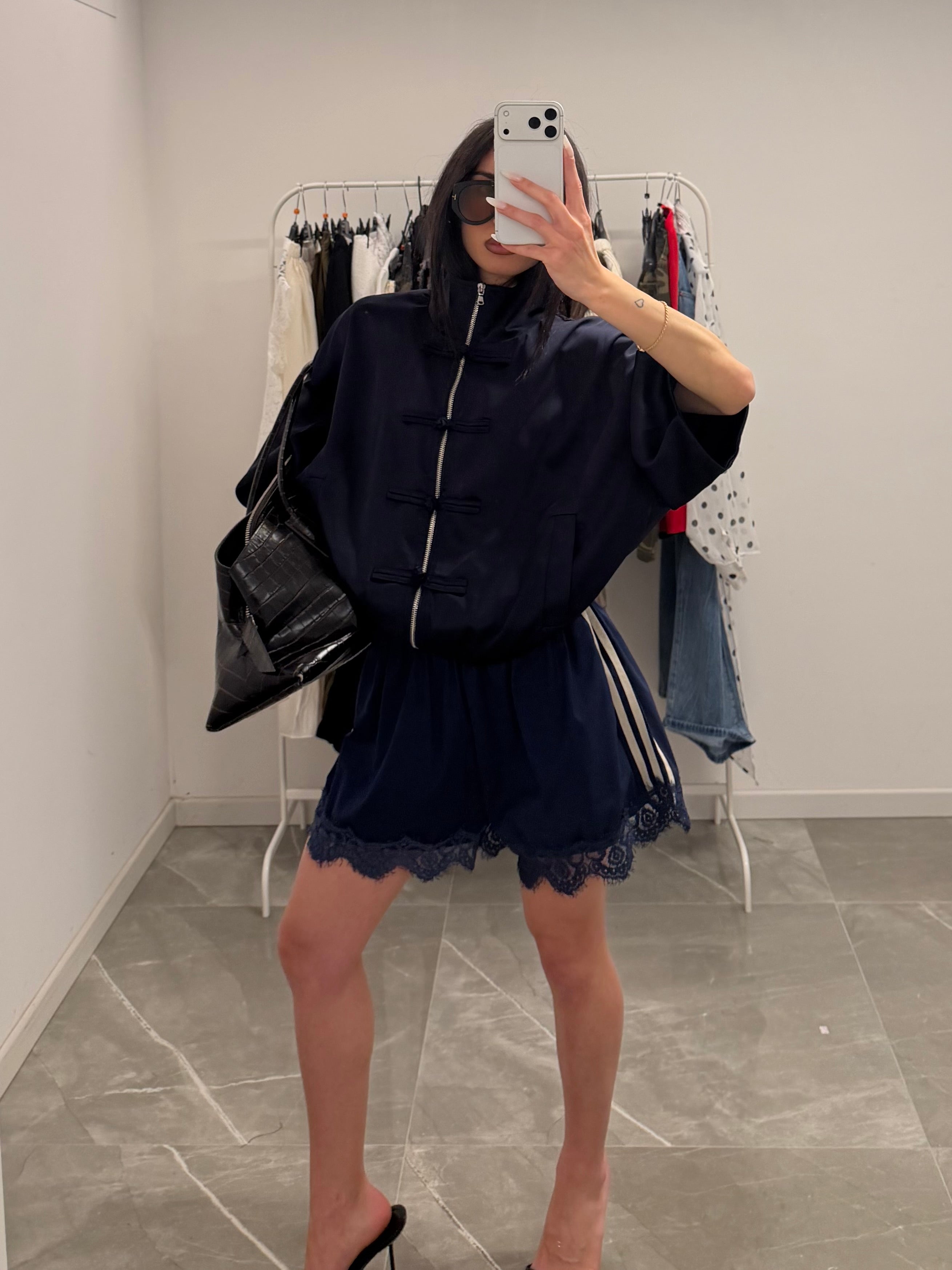 shorts blue lines
