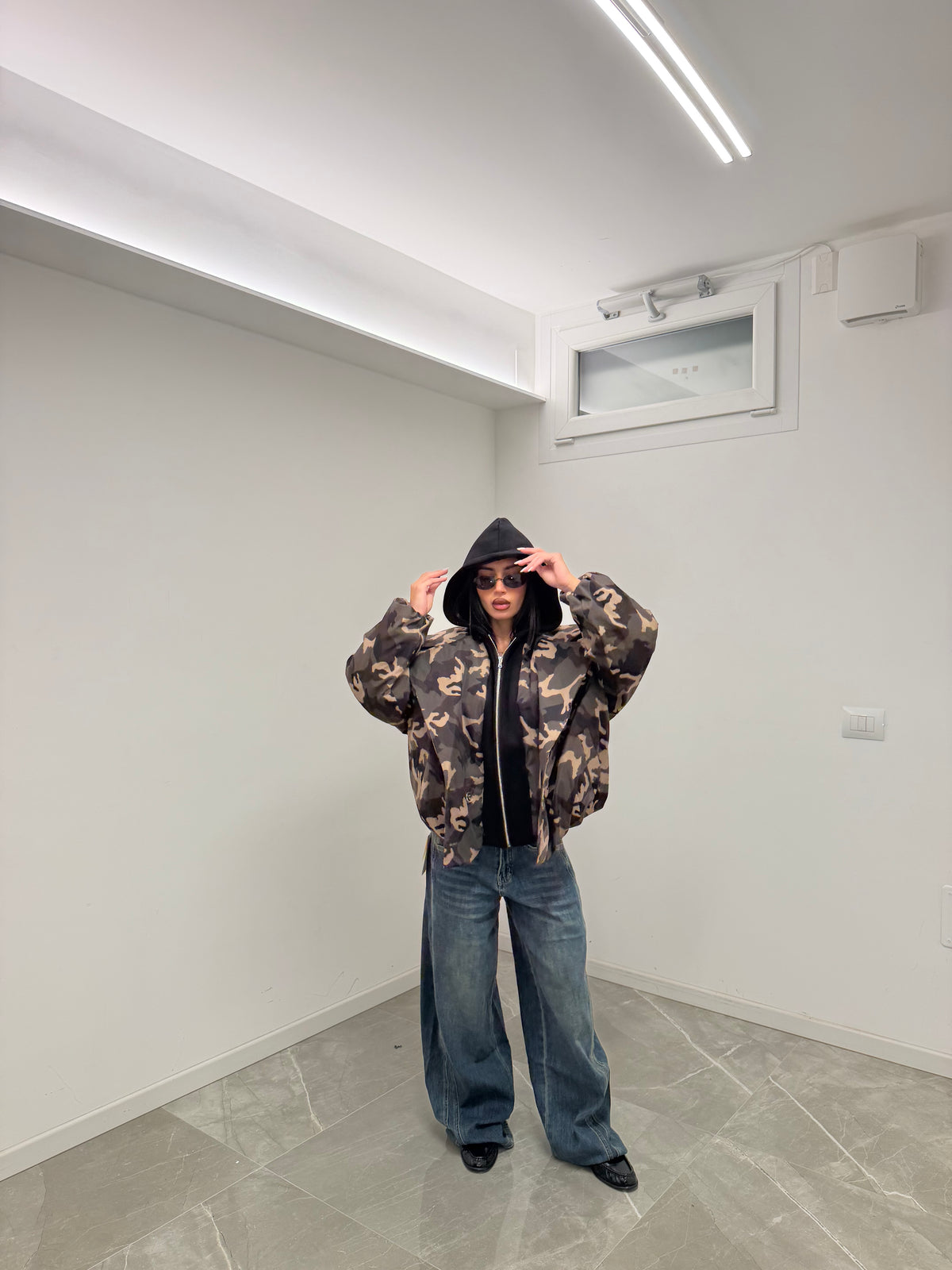 bomber camouflage hoodie