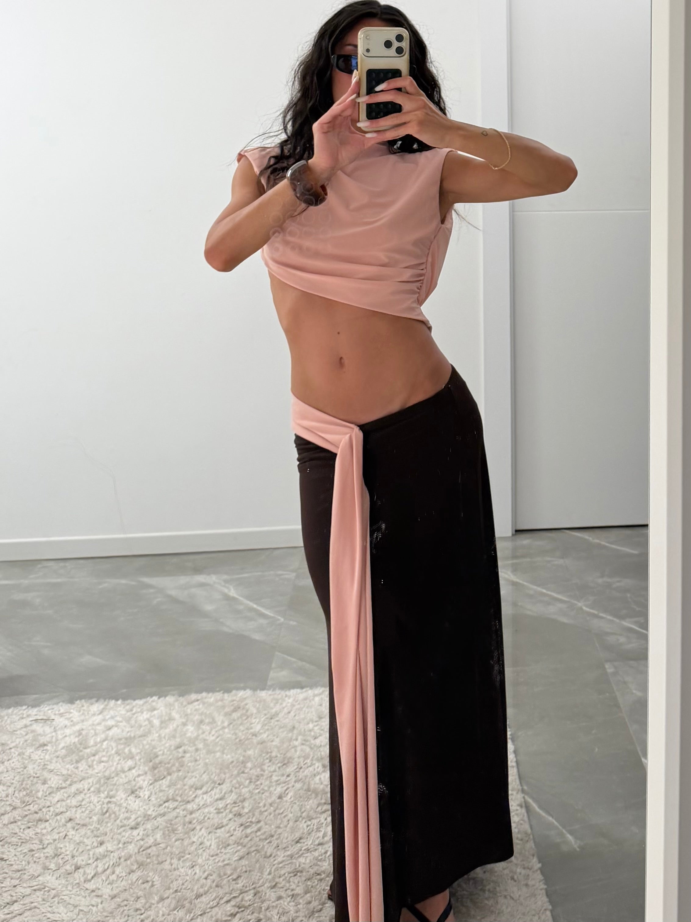 Asymmetric Cut-Out Maxi Dress