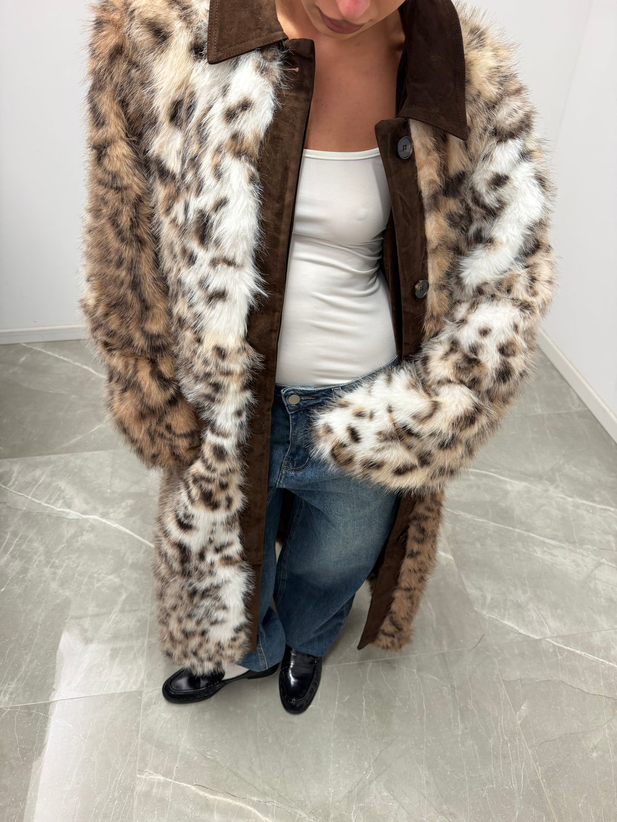 Long coat animalier