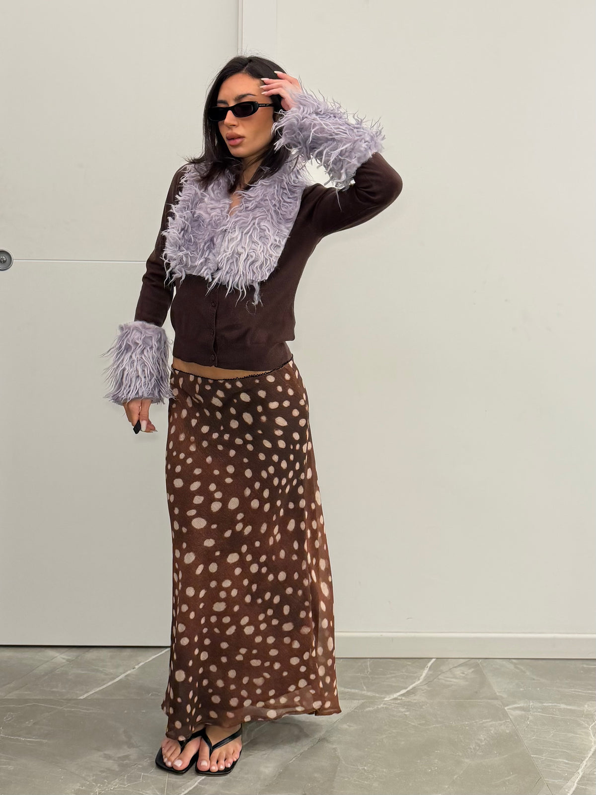 Boho chic cardigan brown