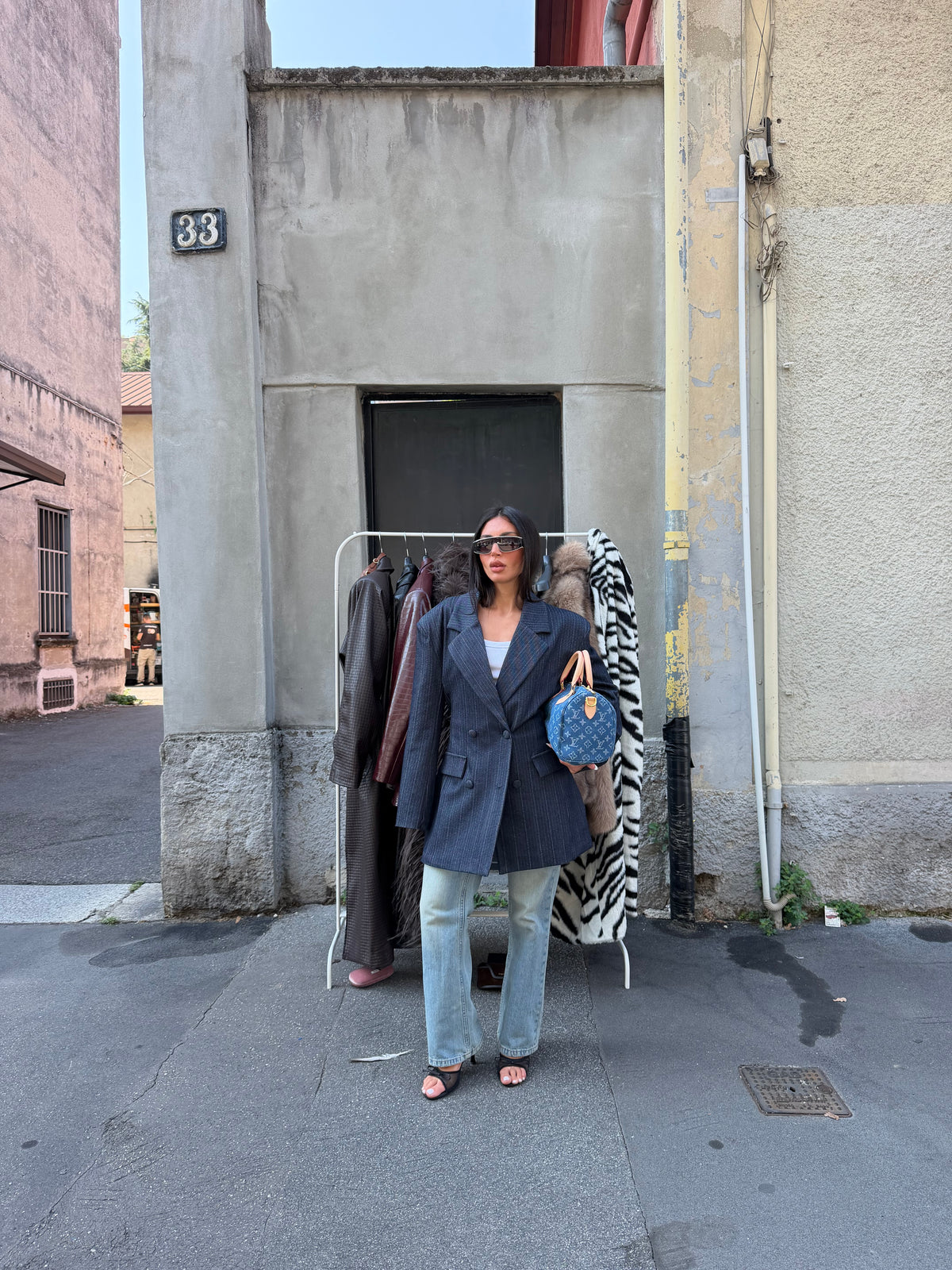 silhouette jacket gessato