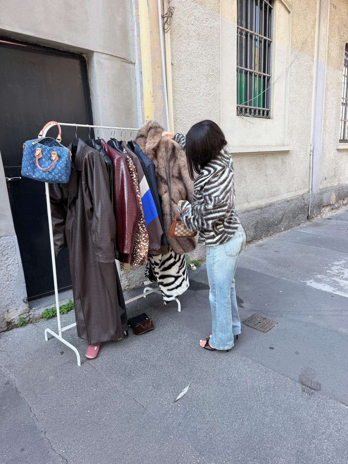 jacket zebra in pelo