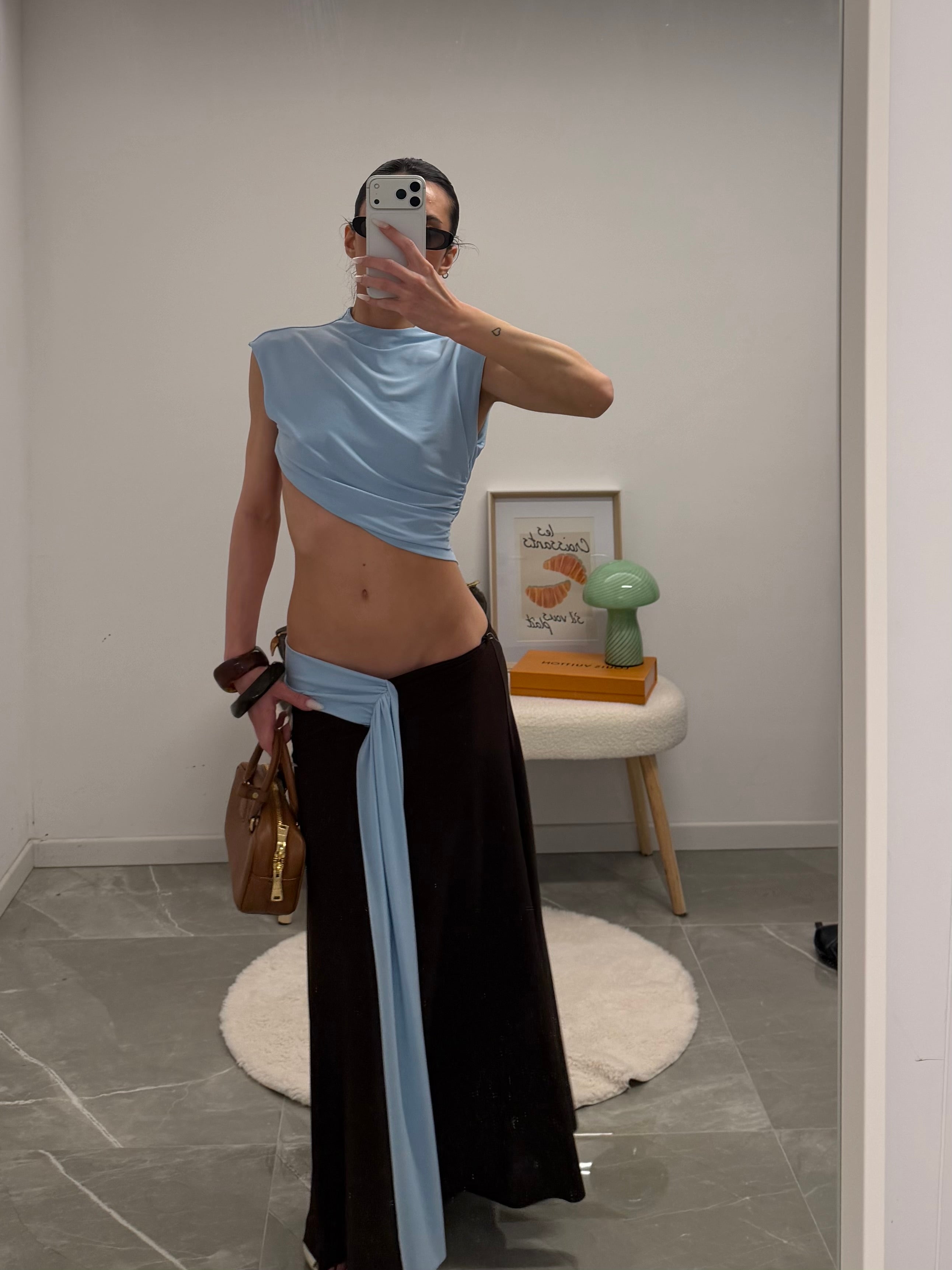 Asymmetric Cut-Out Maxi Dress