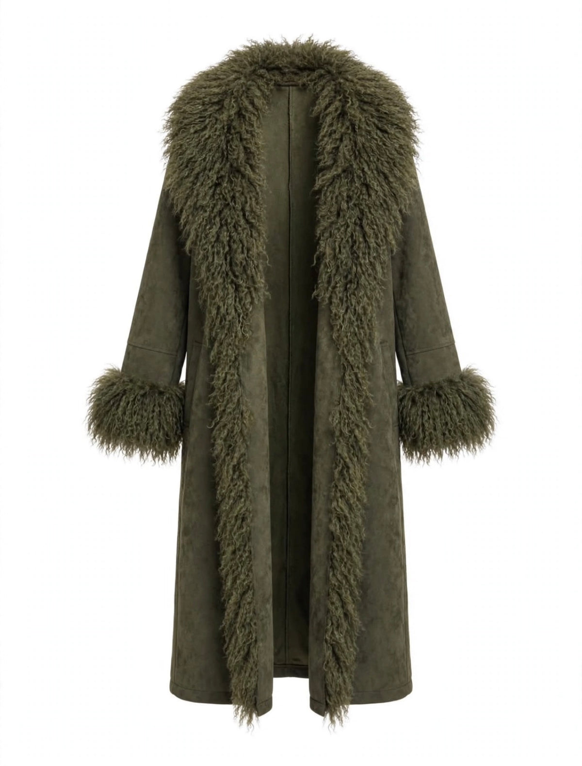 Manteau Suede Mongolia Coat Green Olive