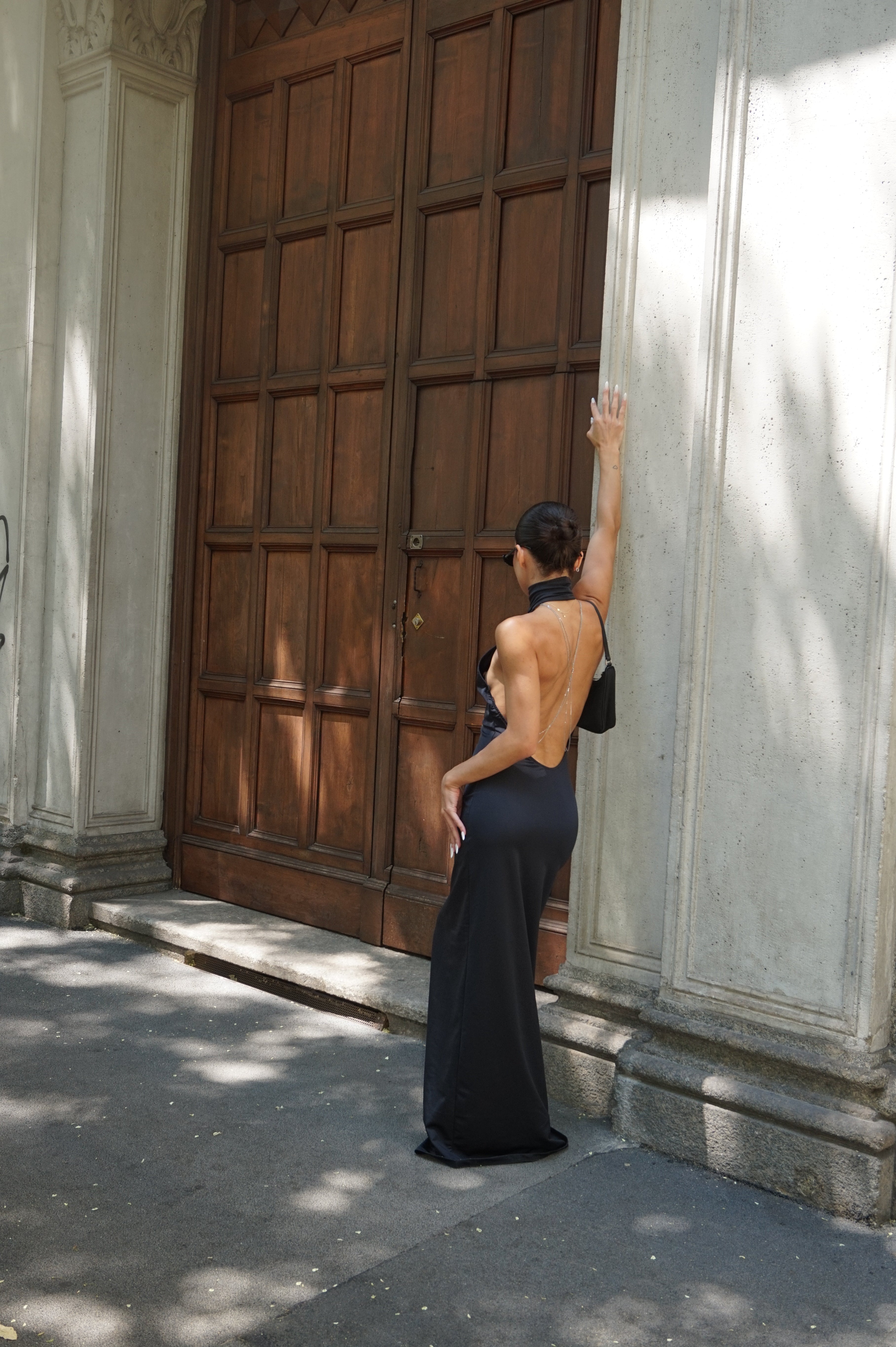 Backless Halter Maxi Dress