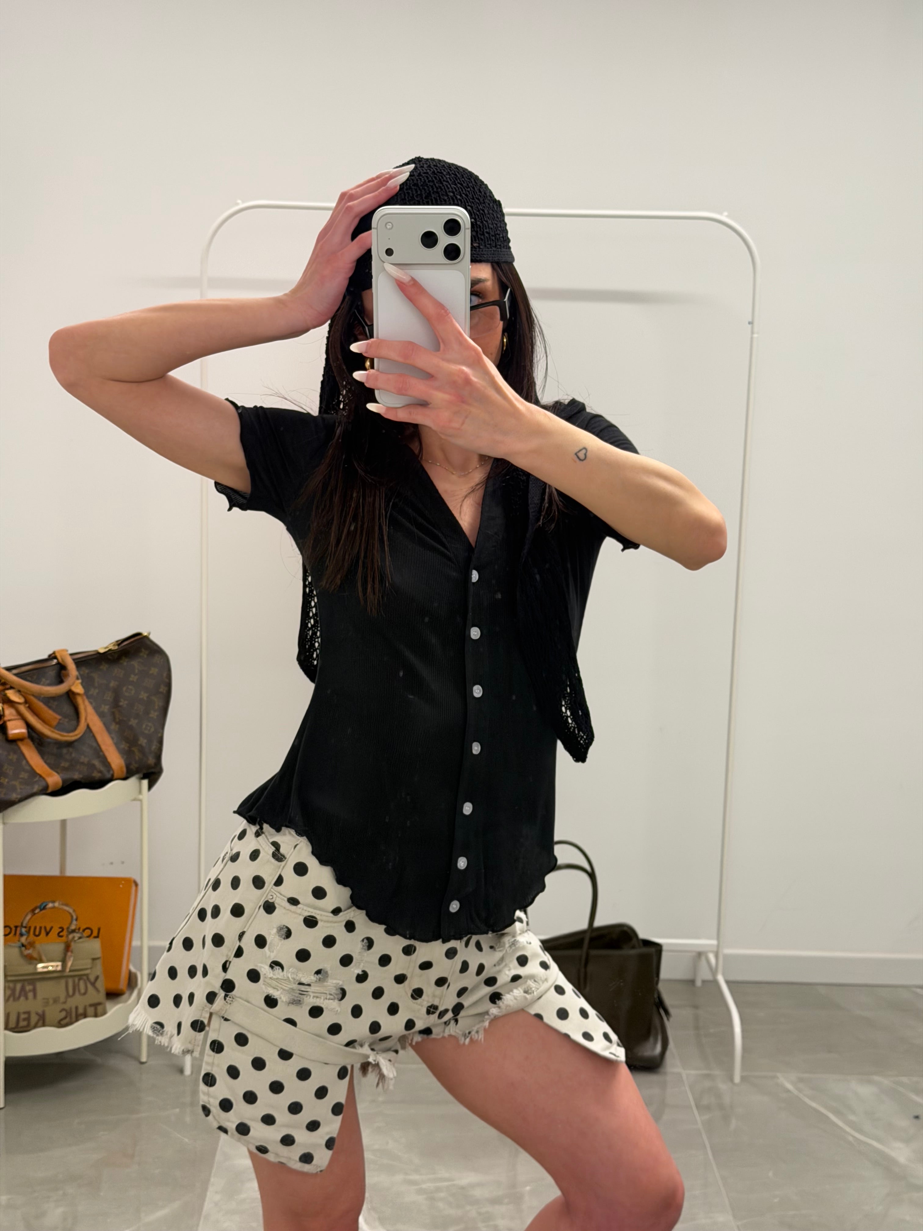 polka dots shorts