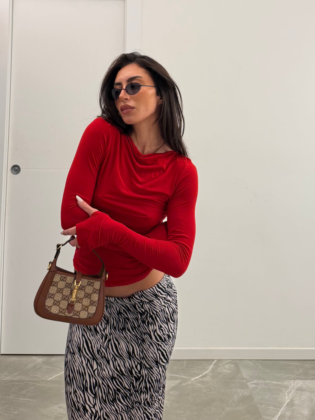 maglia cashmere red