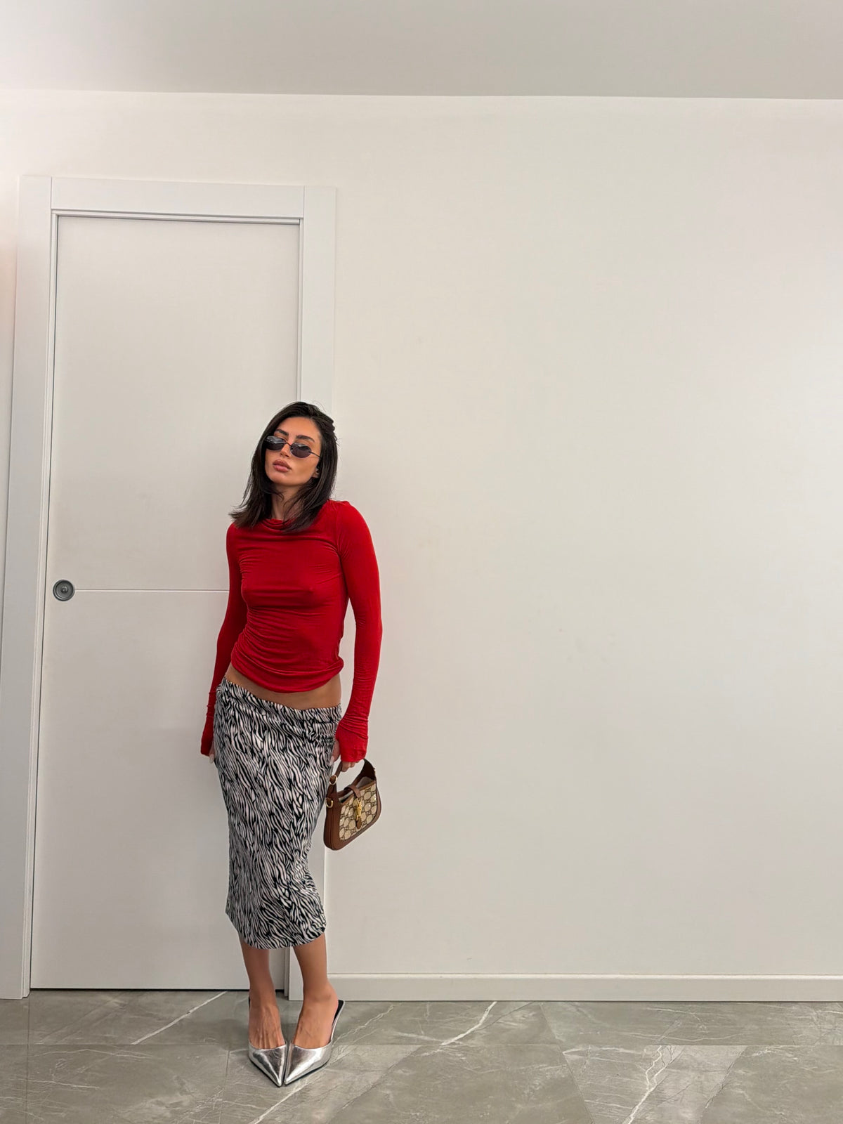 maglia cashmere red