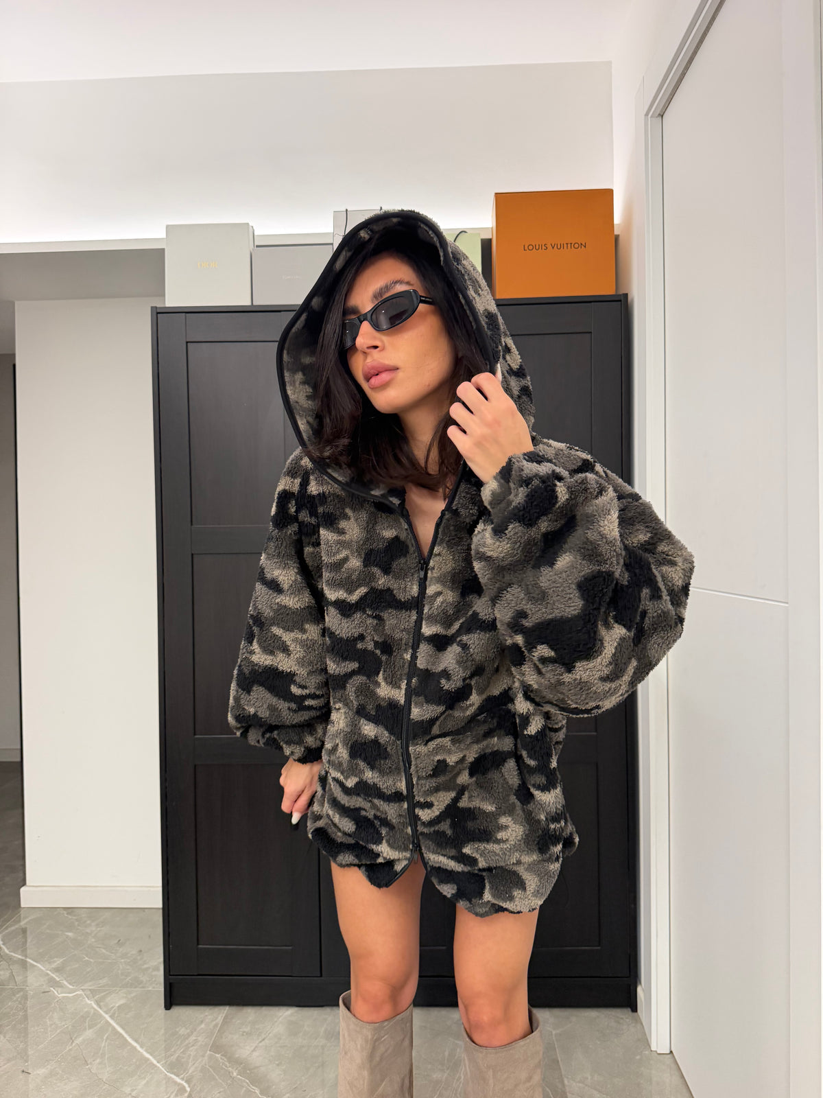 Felpa pile camo
