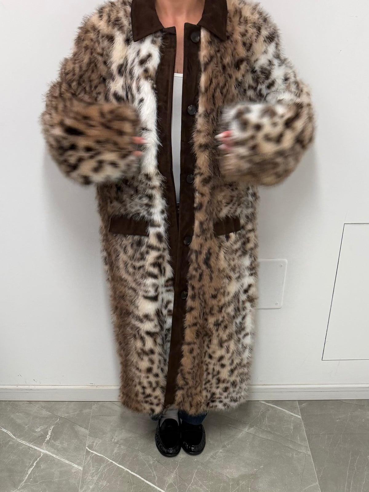 Long coat animalier