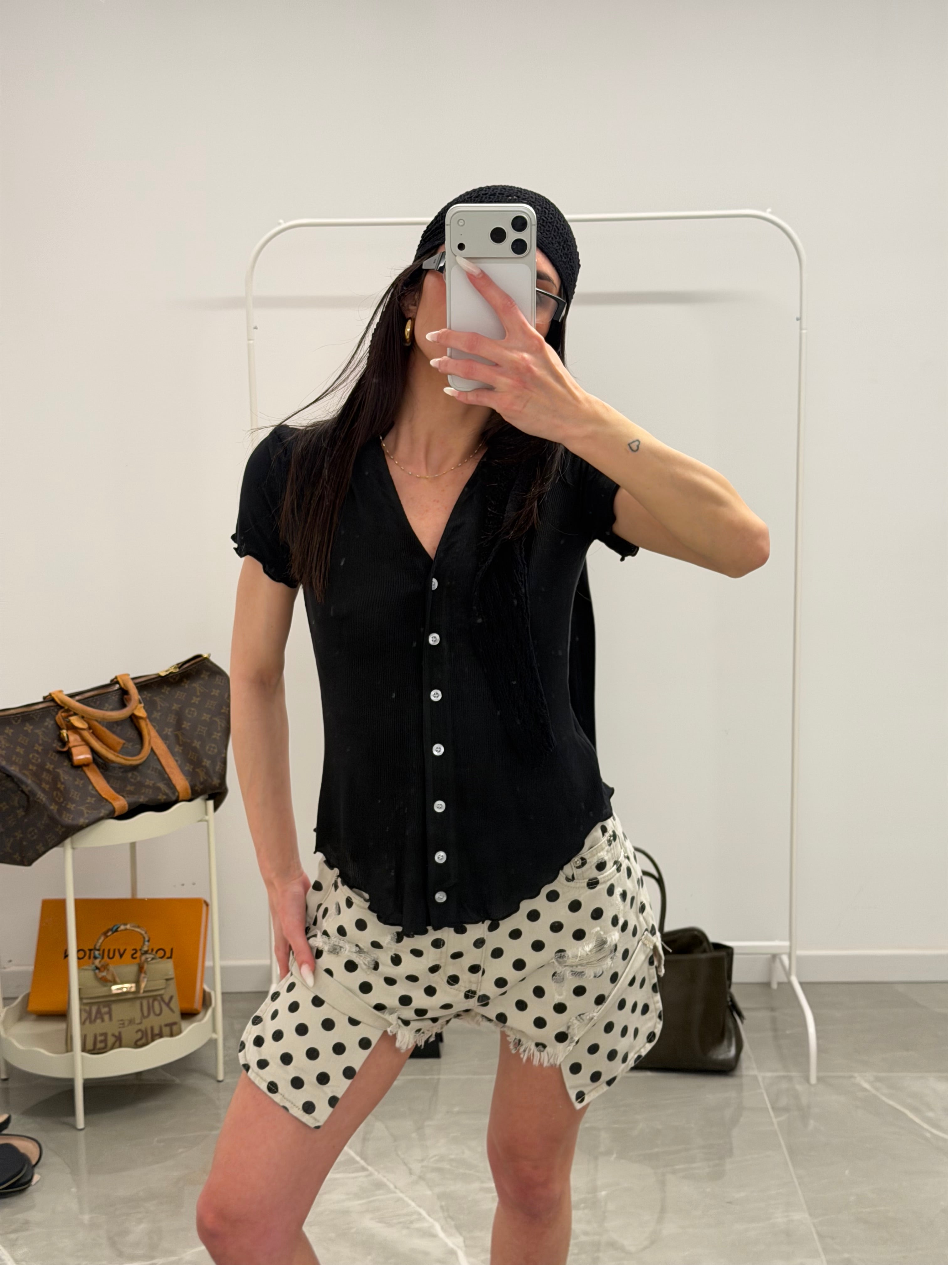 polka dots shorts