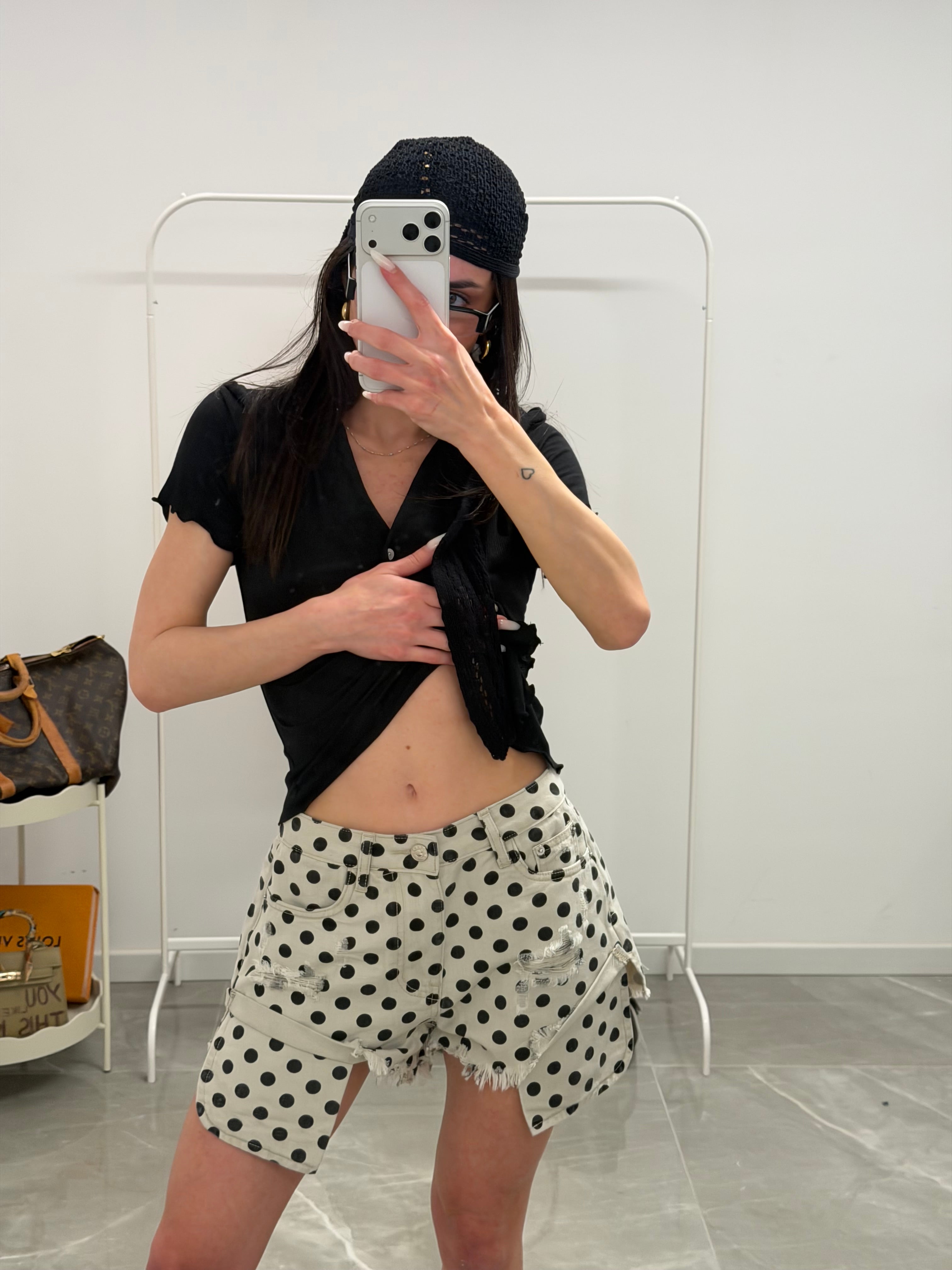 polka dots shorts
