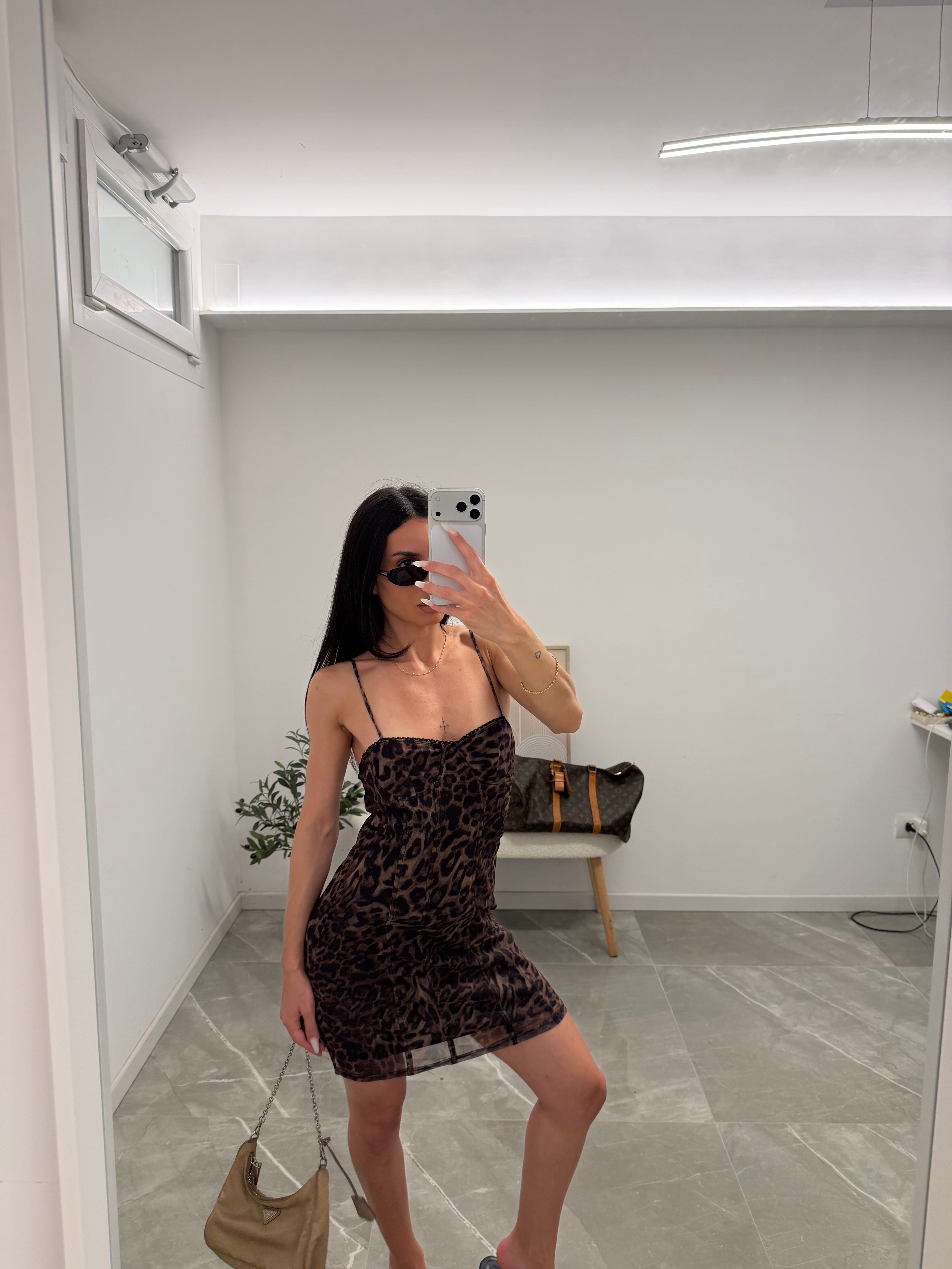 dress bustier animalier