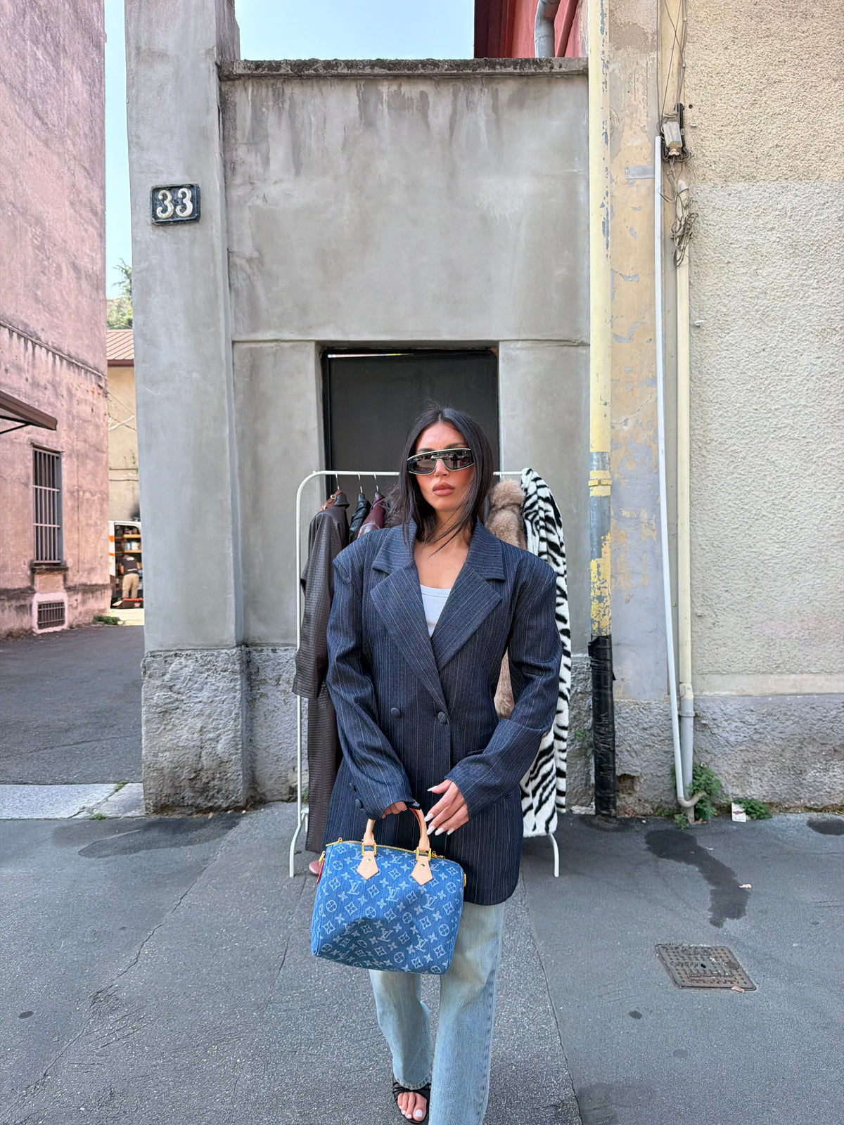 silhouette jacket gessato