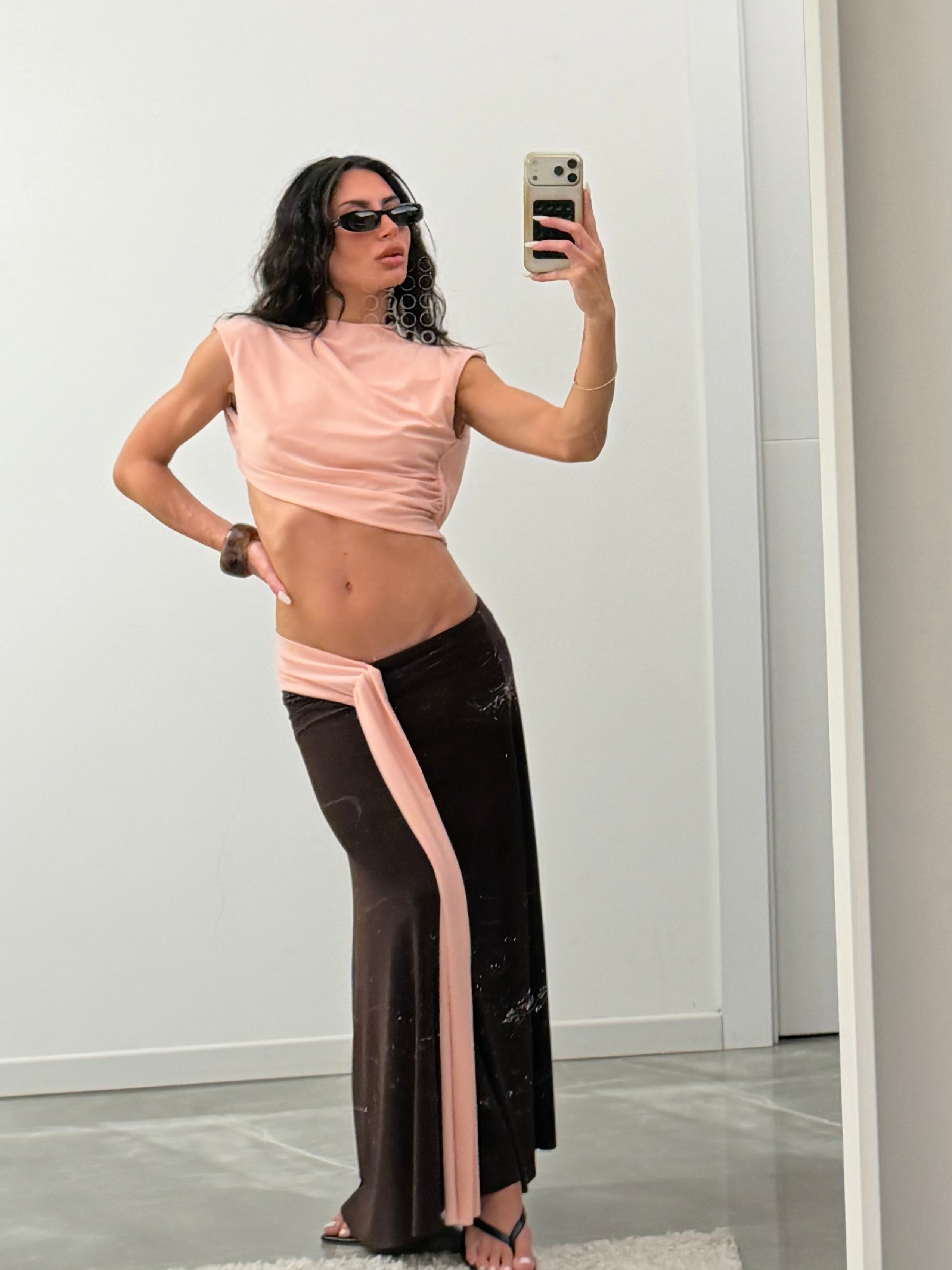 Asymmetric Cut-Out Maxi Dress