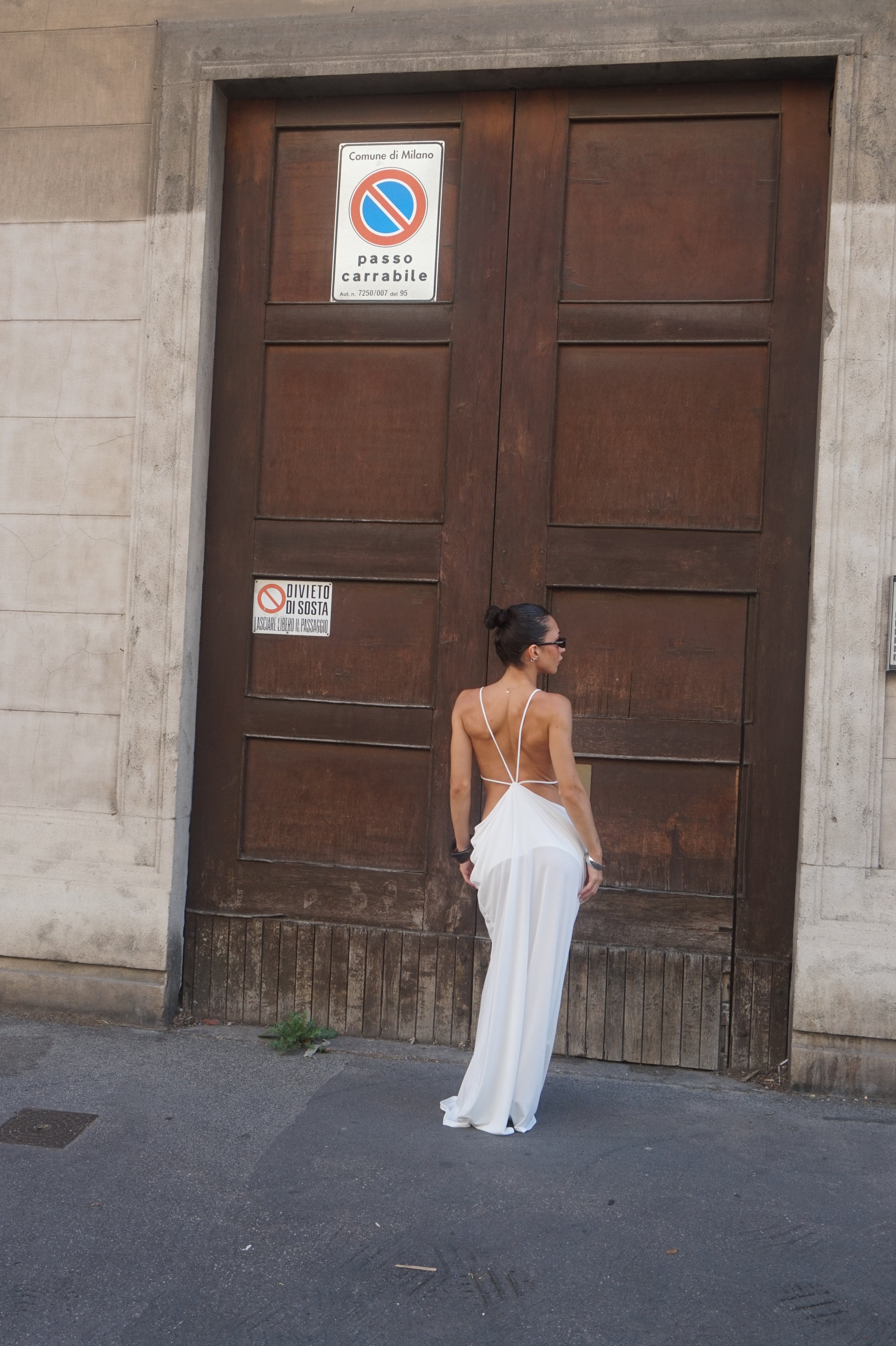 maxi cut out asymmetrical dress deep