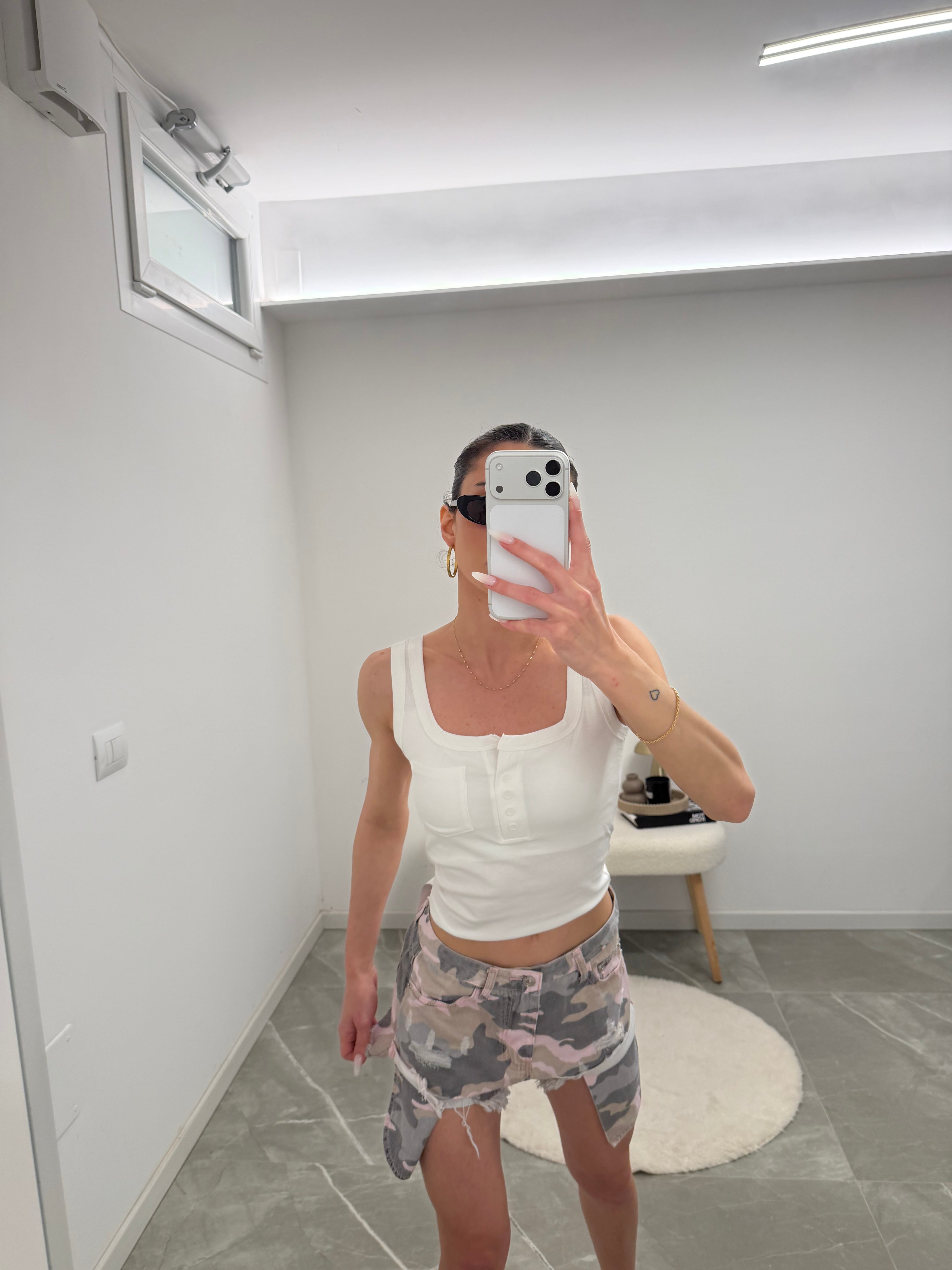 shorts military lilac