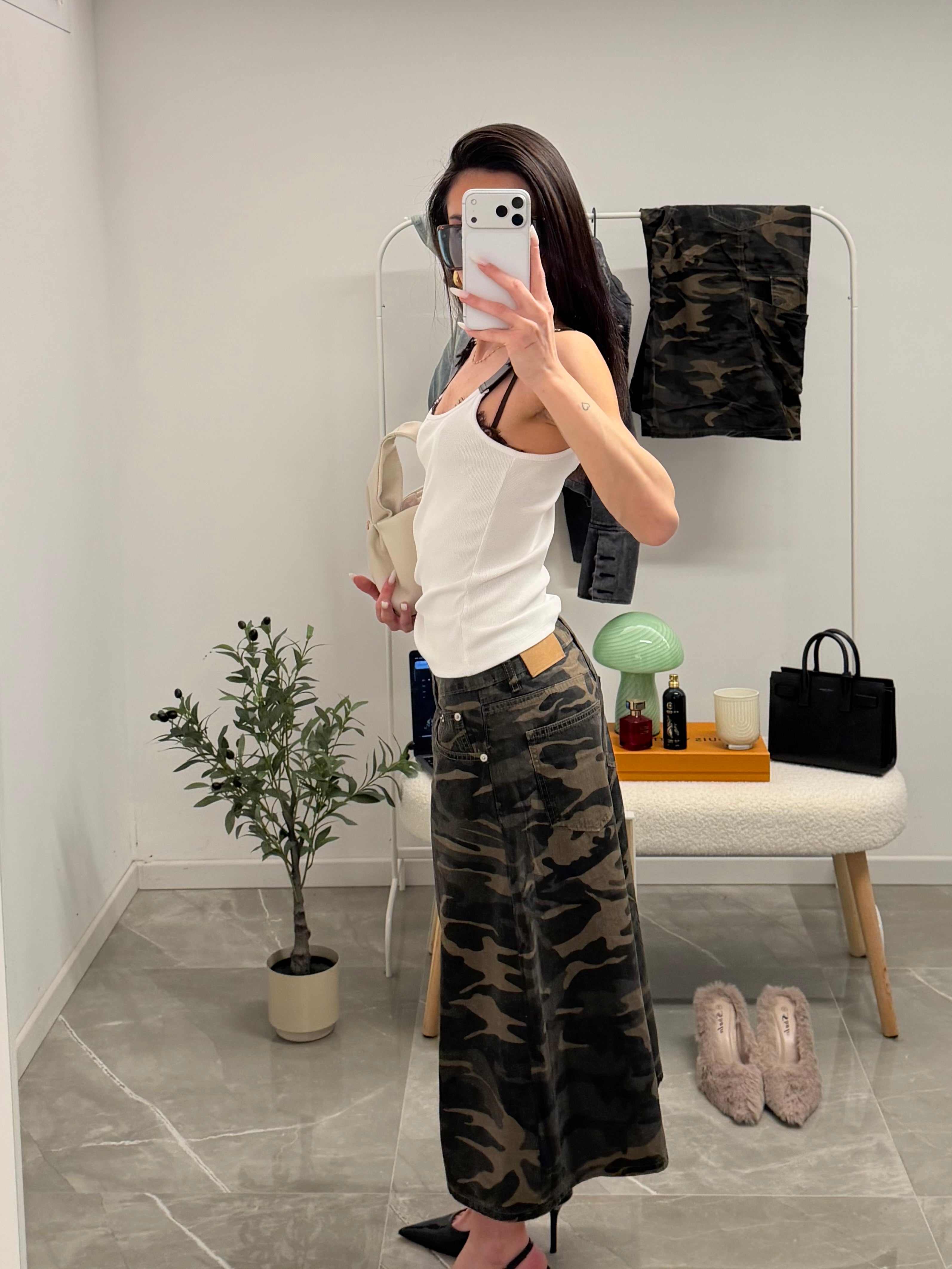 jorts camouflage oversized (military)