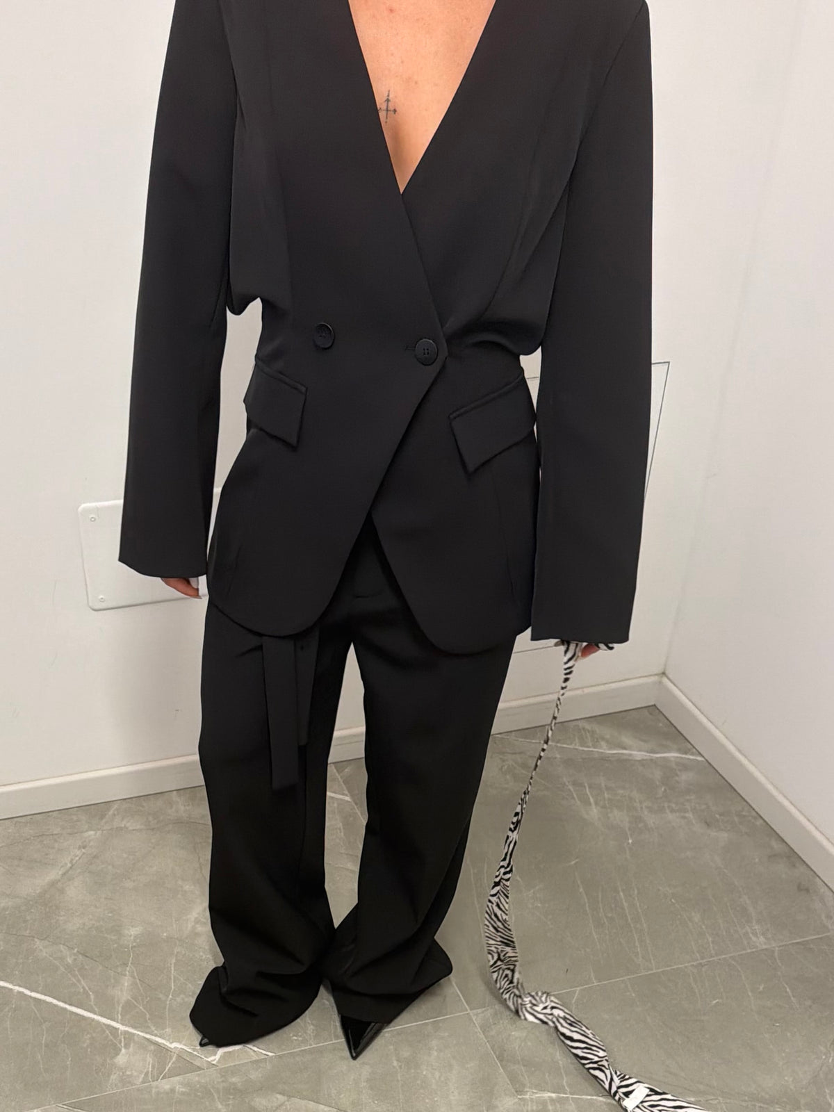 pantaloni double belt