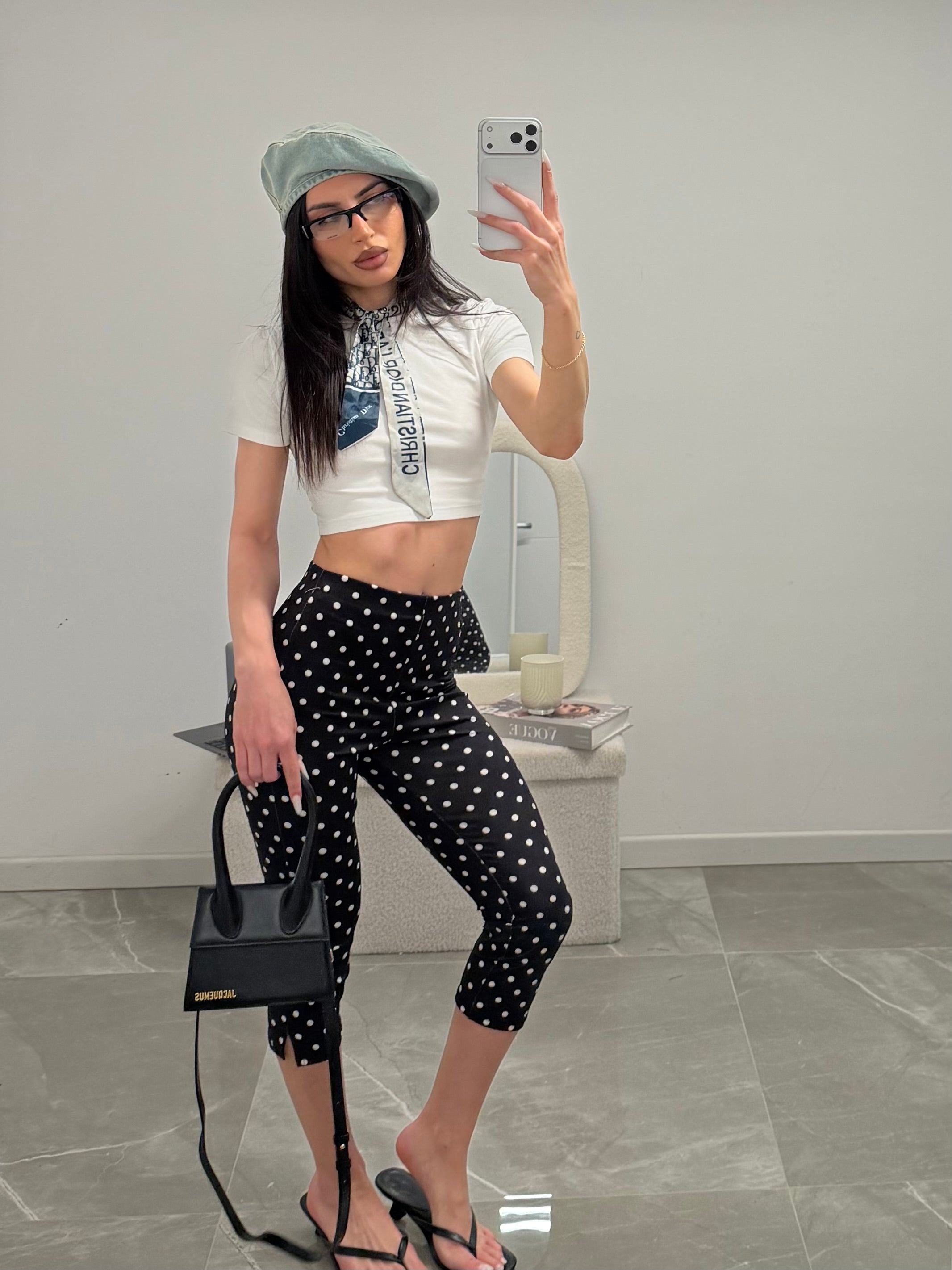 capri pants pois