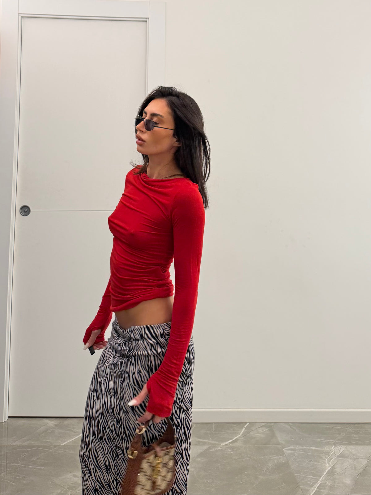 maglia cashmere red