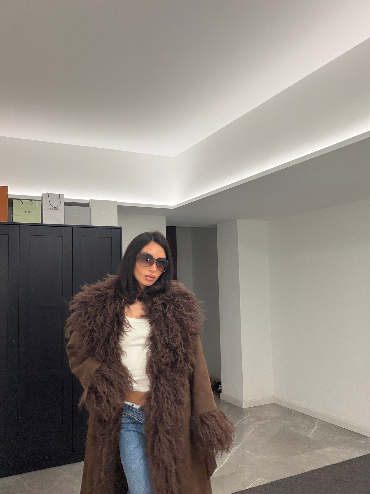 Manteau Suede Mongolia Coat Brown