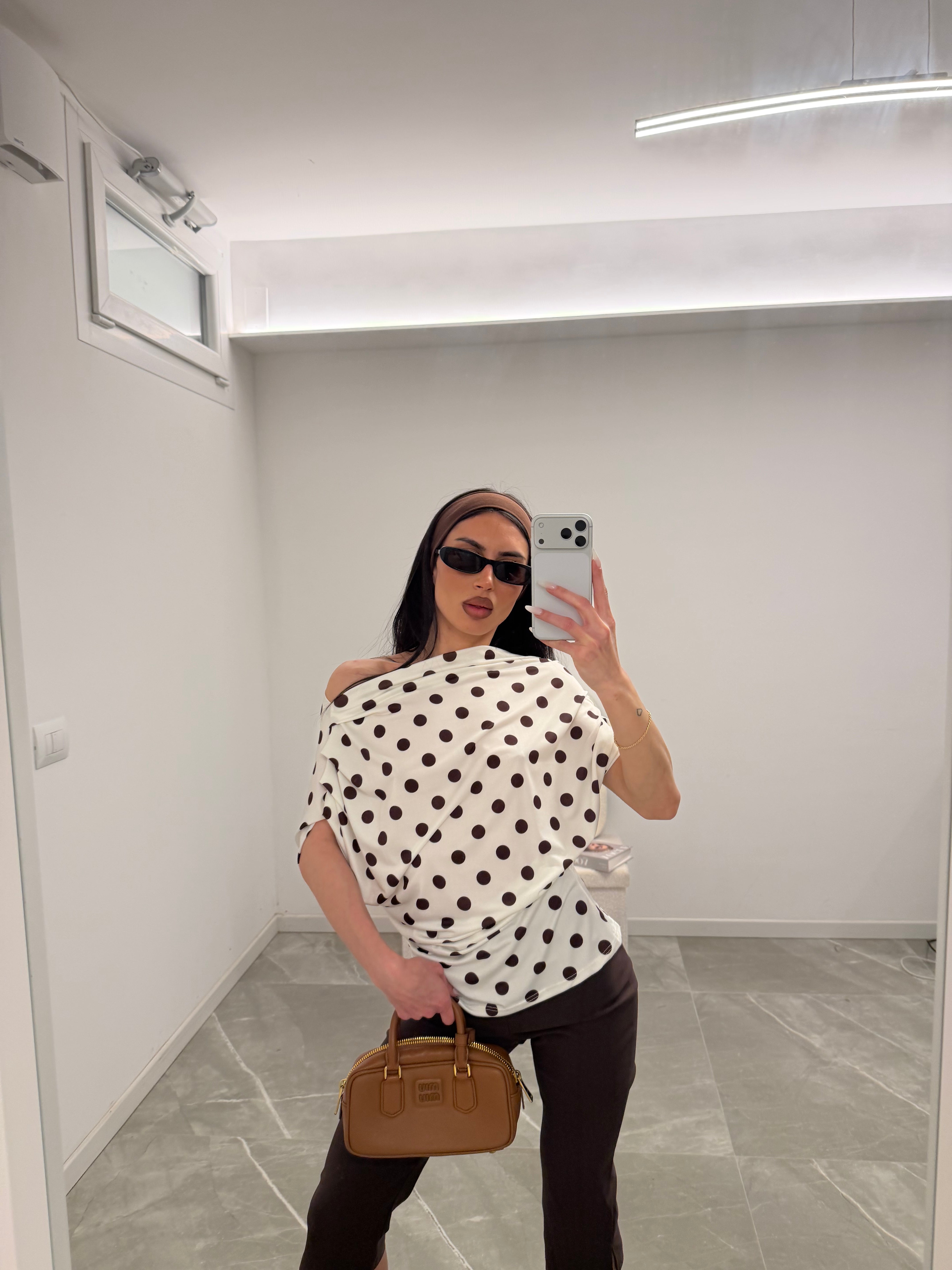 pois shirt cream