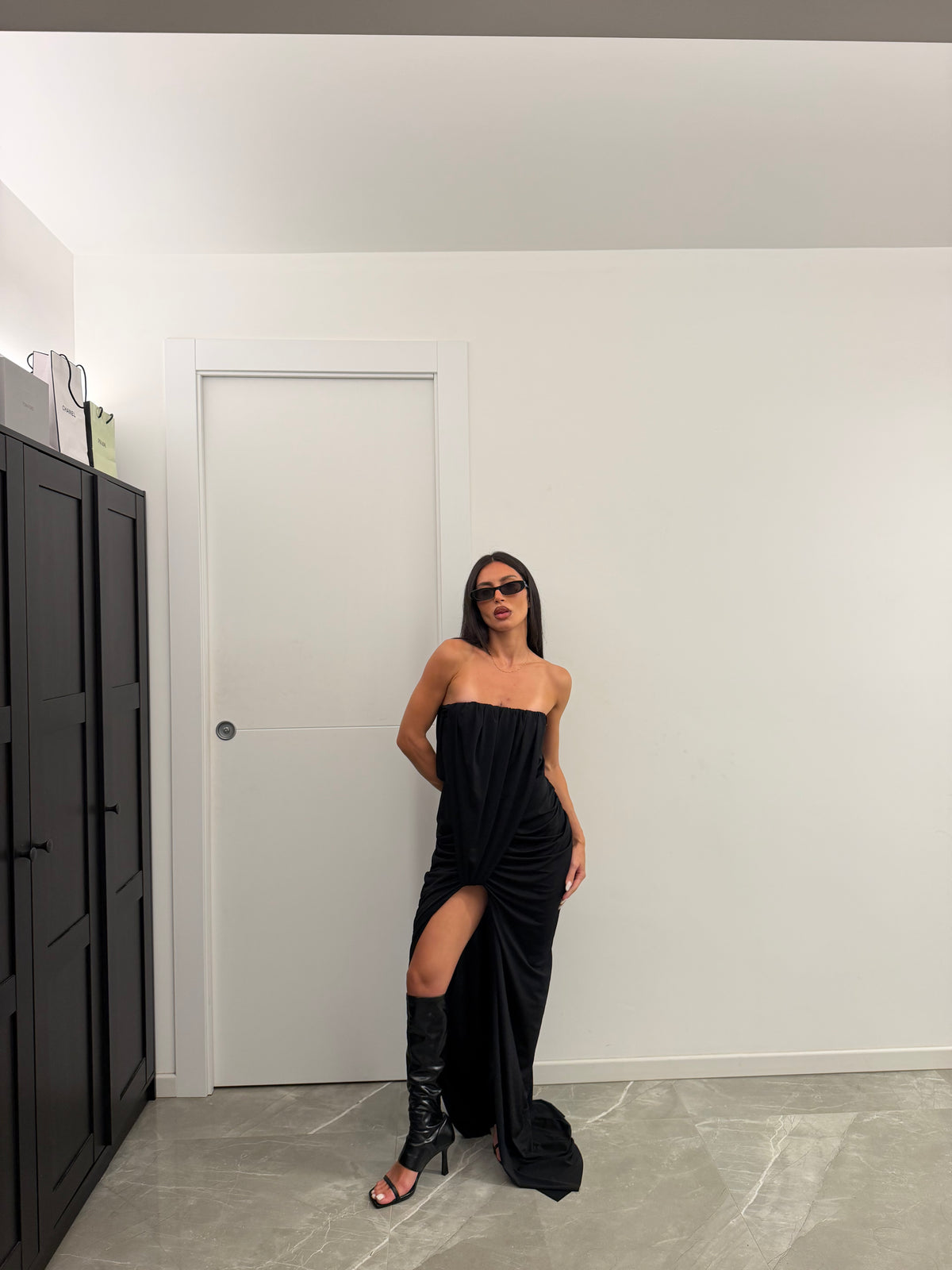 draped dress cut