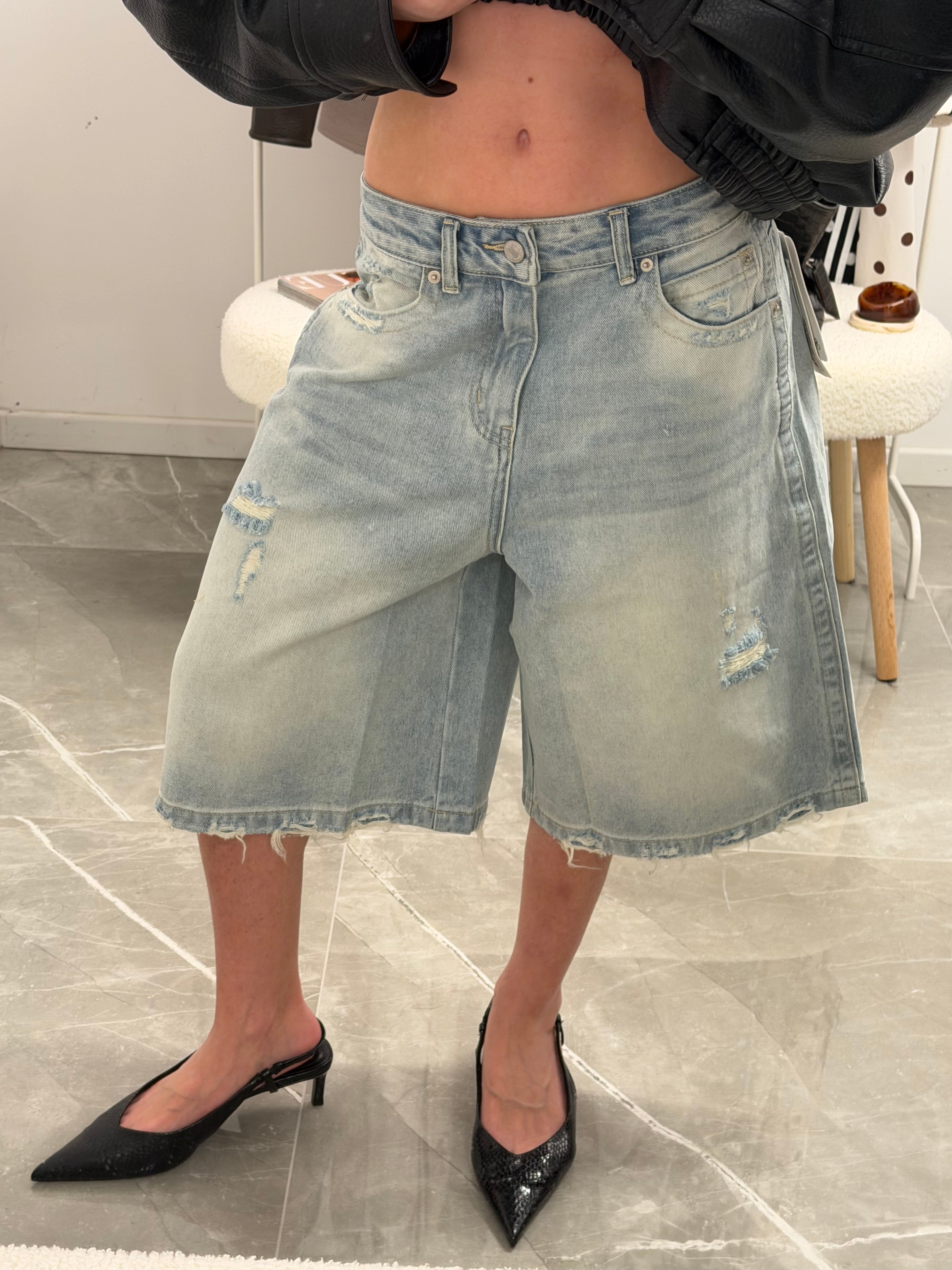 jorts ripped blue