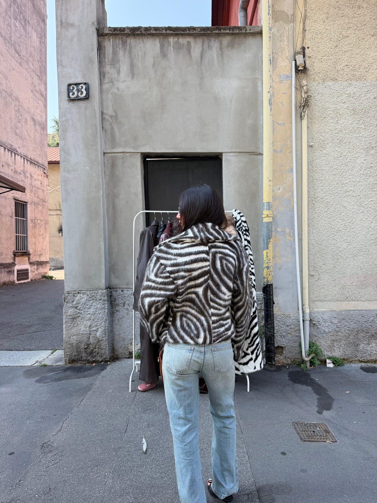 jacket zebra in pelo