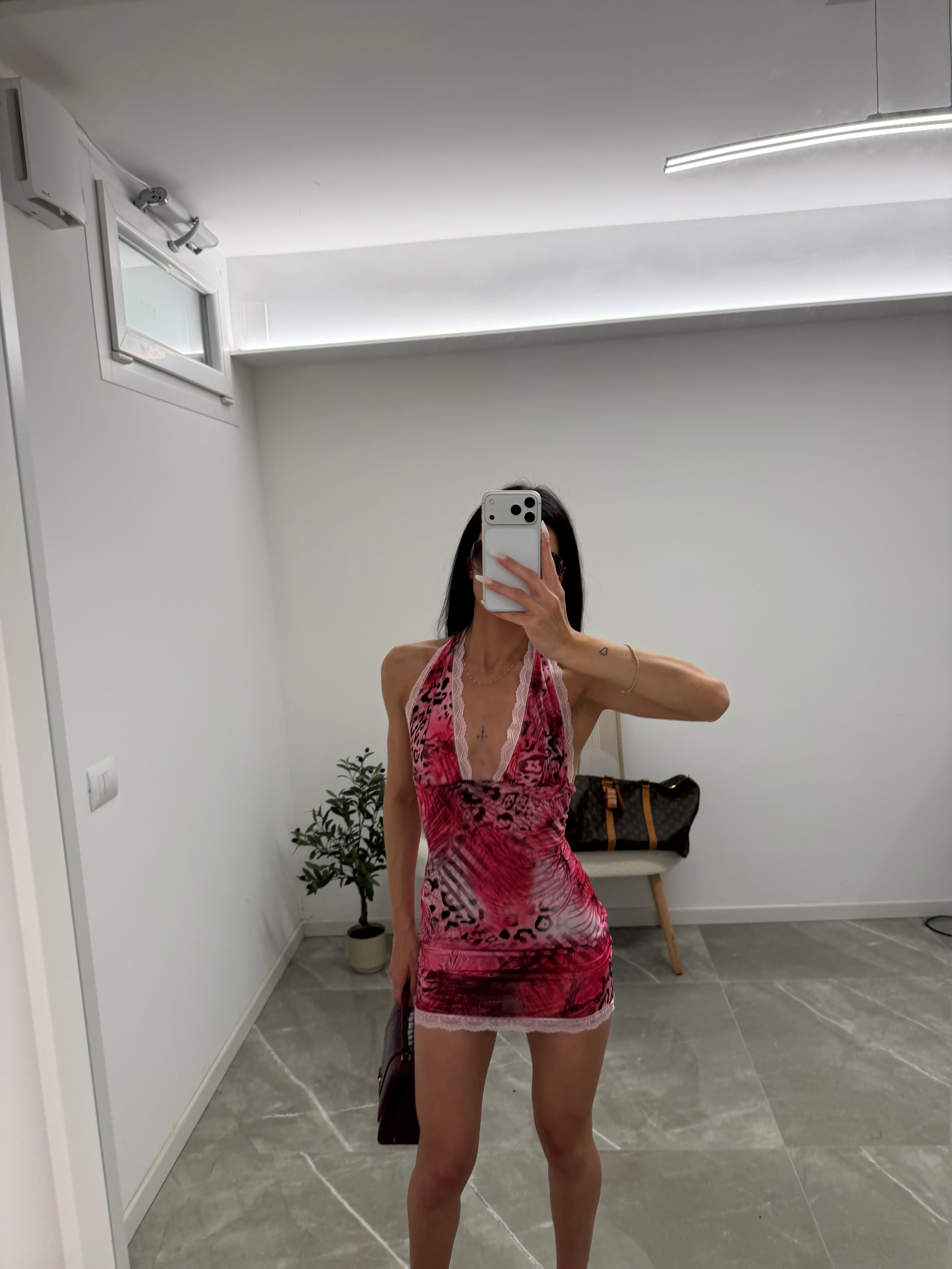 pink animalier dress