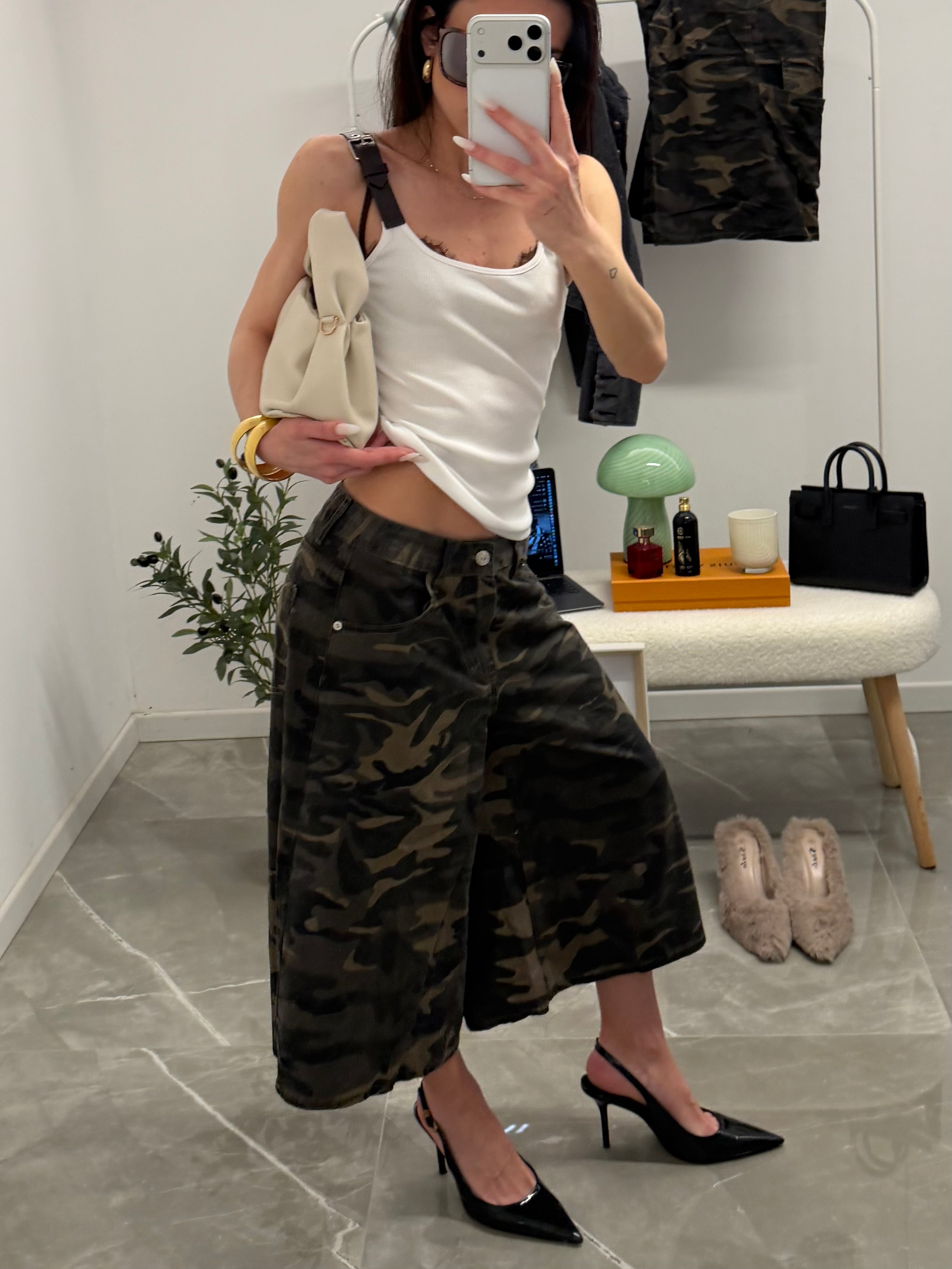 jorts camouflage oversized (military)