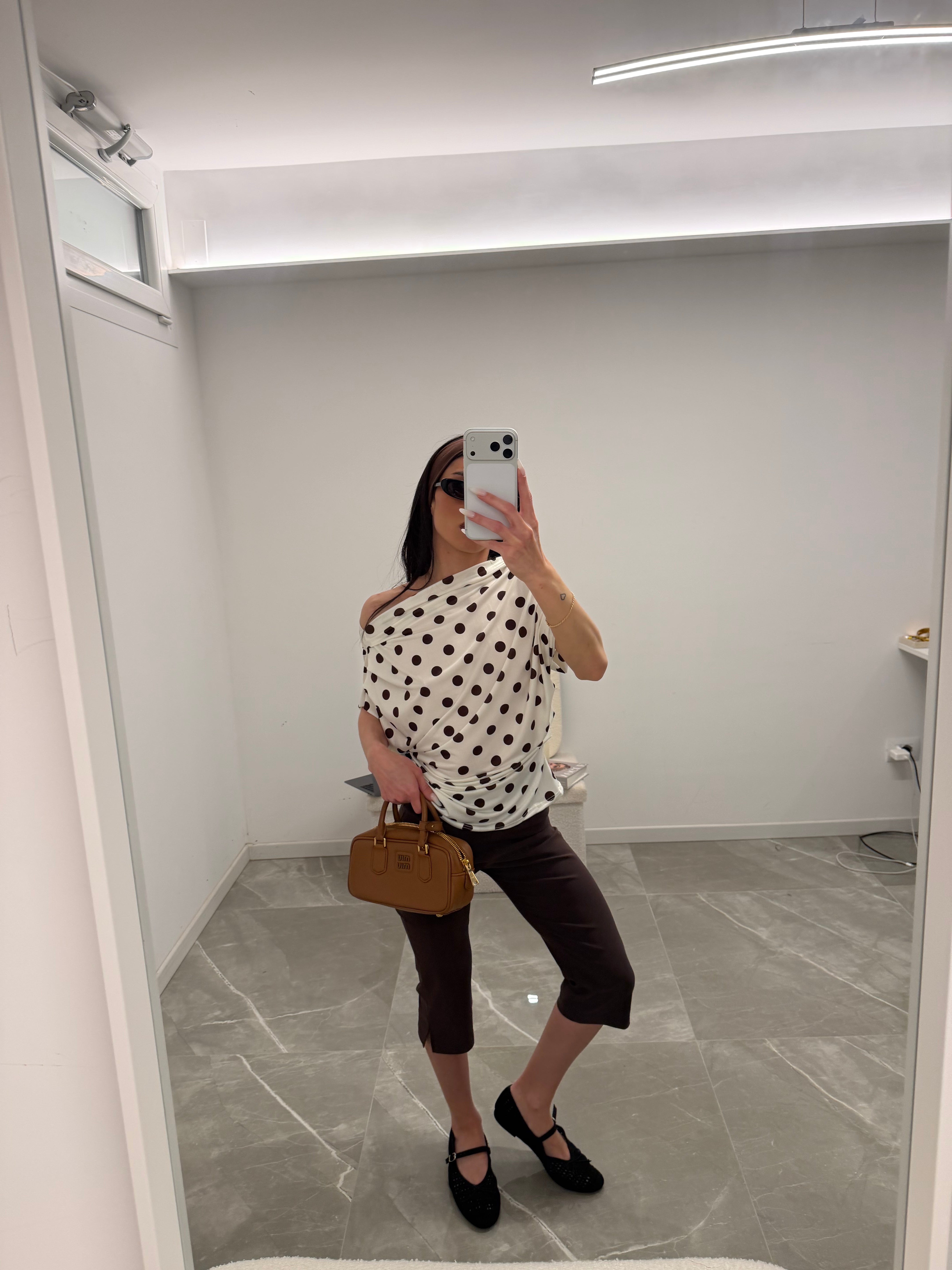pois shirt cream