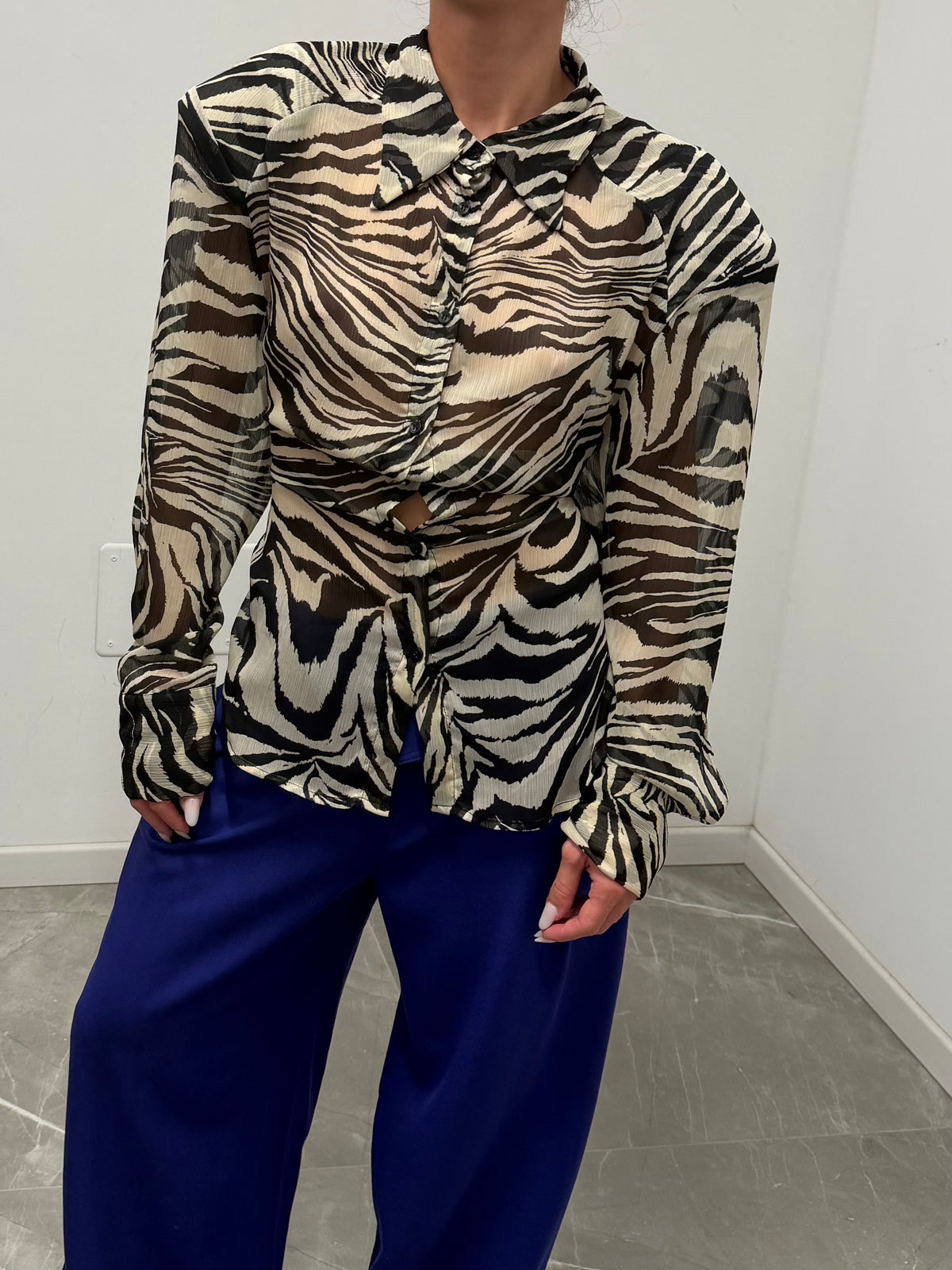 Camicia voile zebra