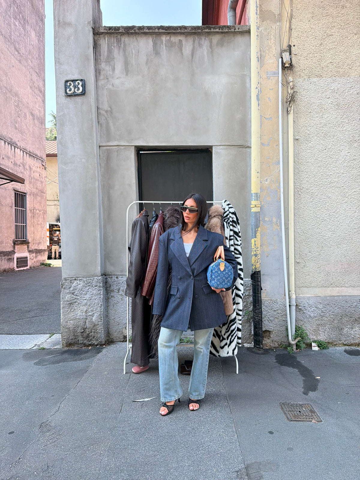 silhouette jacket gessato