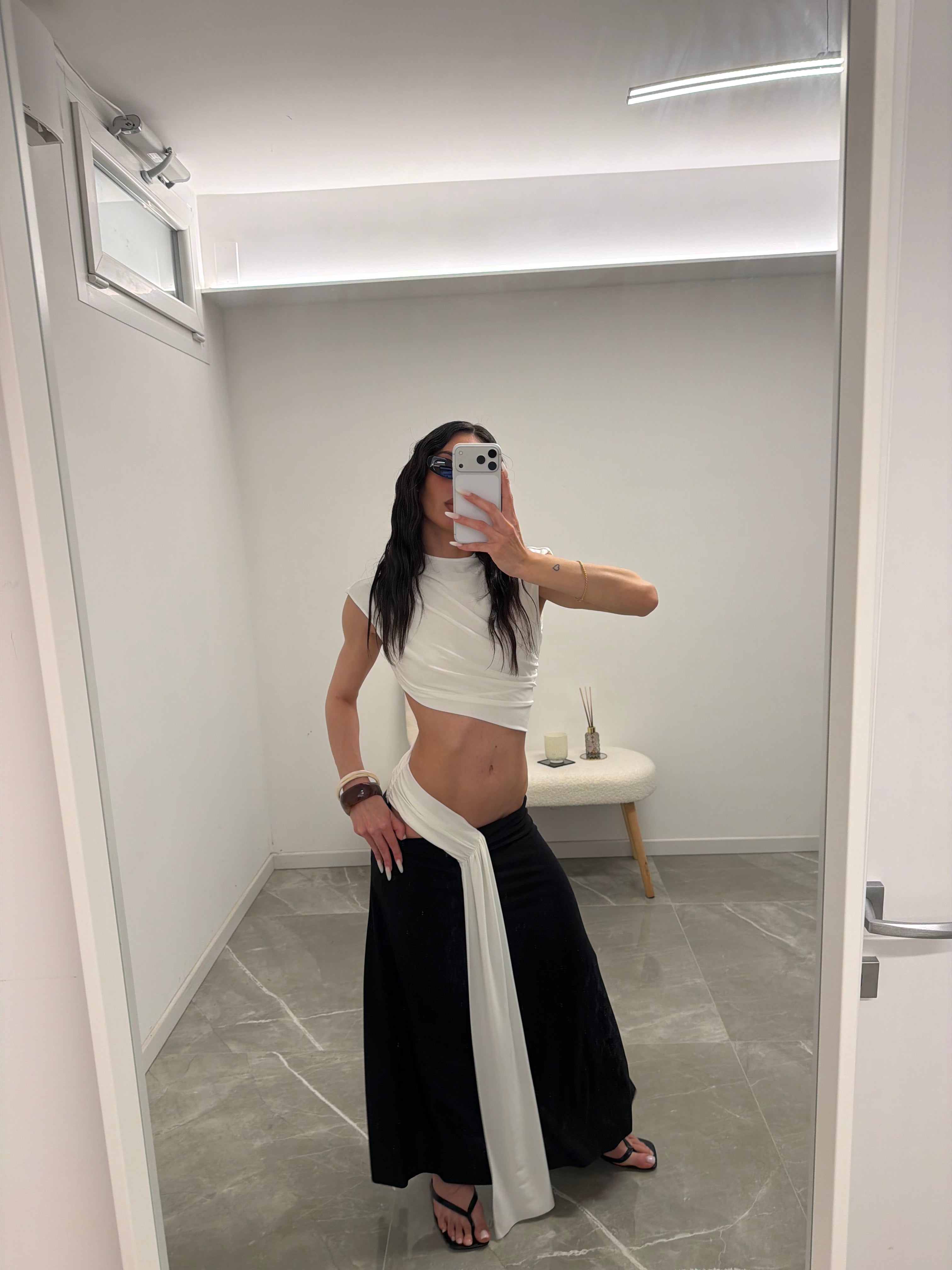 Asymmetric Cut-Out Maxi Dress