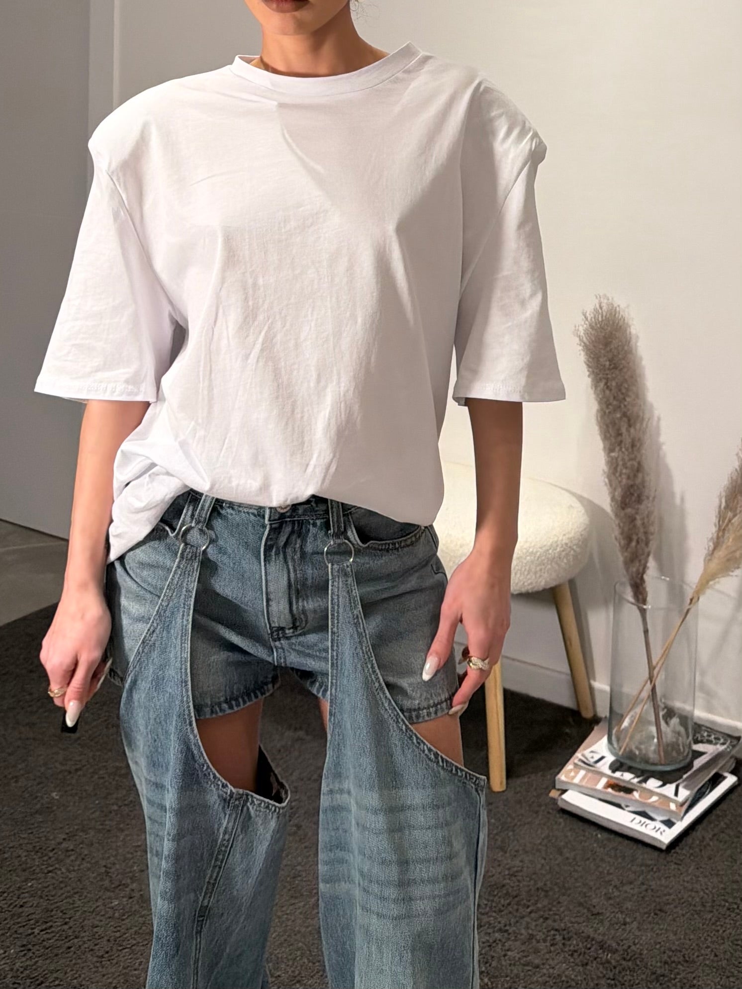 T-shirt spalline white